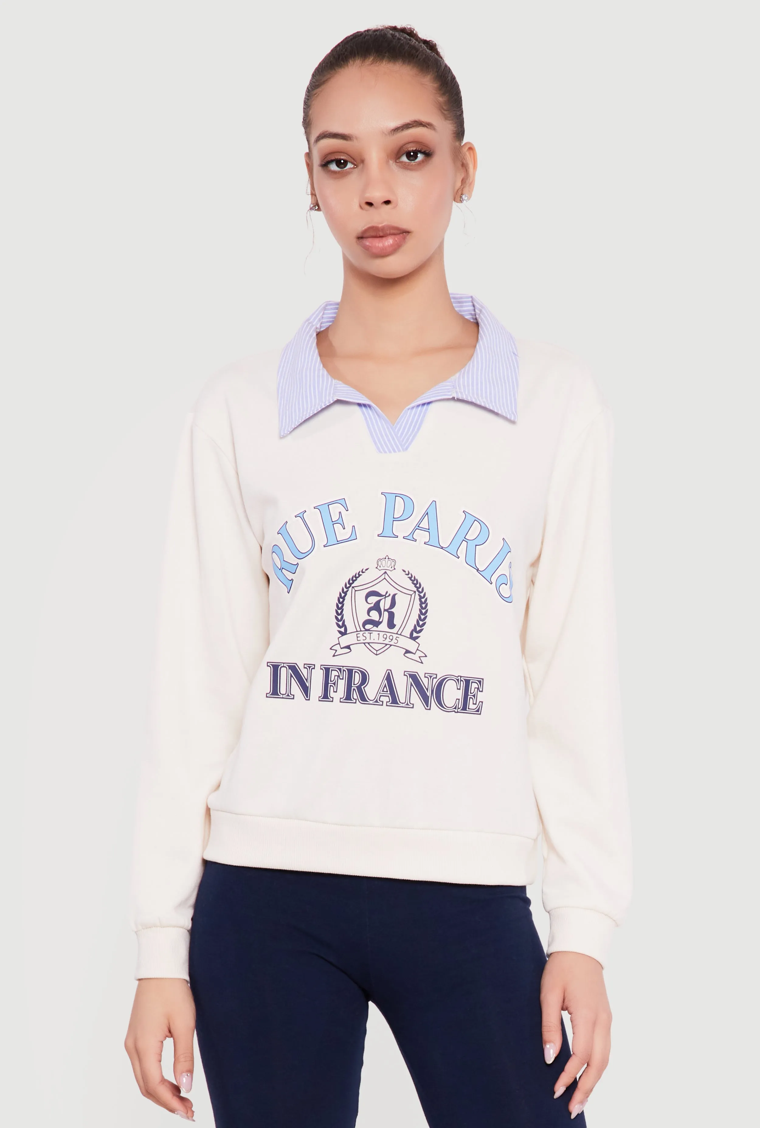 Rue Paris In France Graphic Polo Sweatshirt sold by Rainbow product image thumbnail 2
