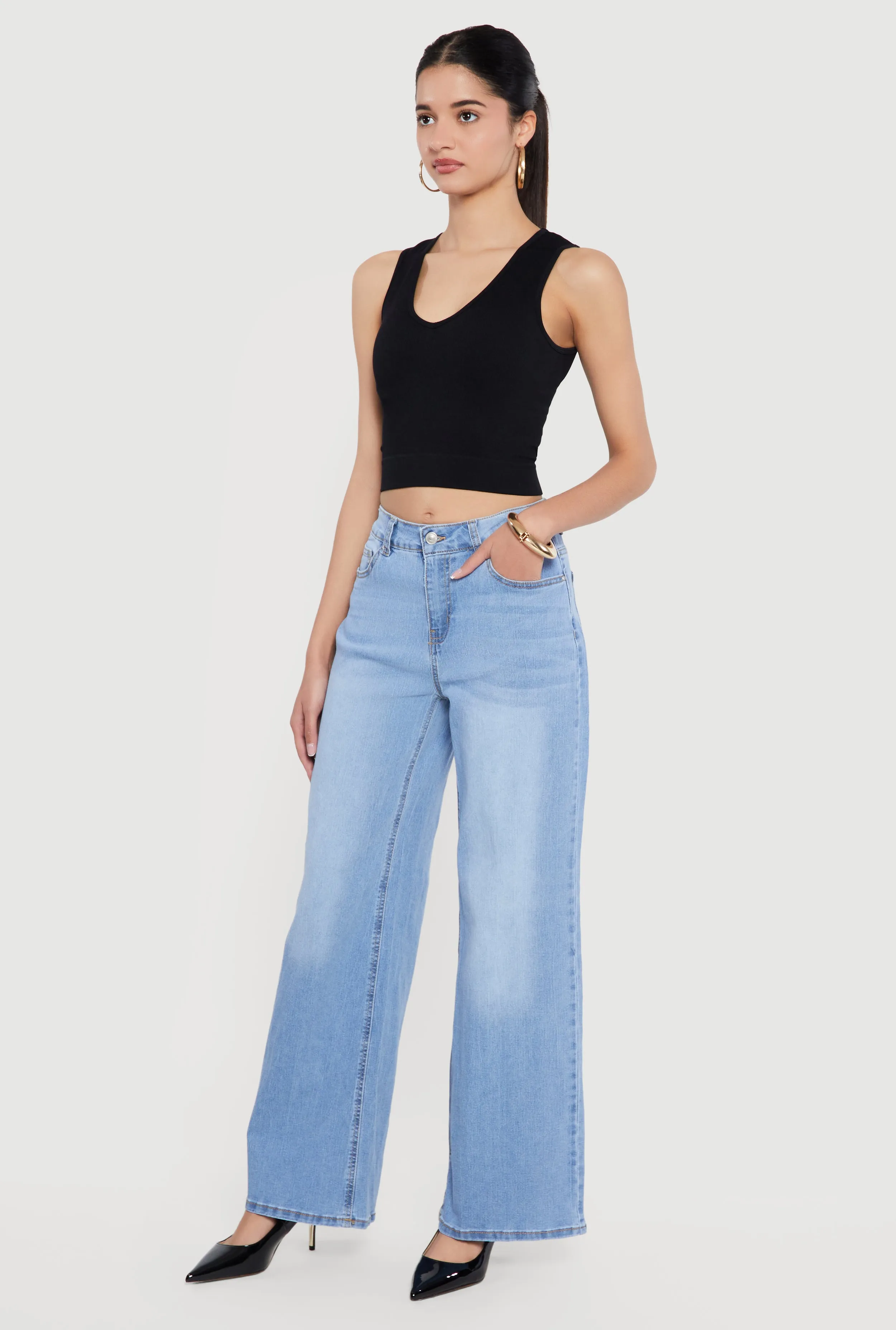 Whiskered Wide Leg Jeans sold by Rainbow product image thumbnail 2