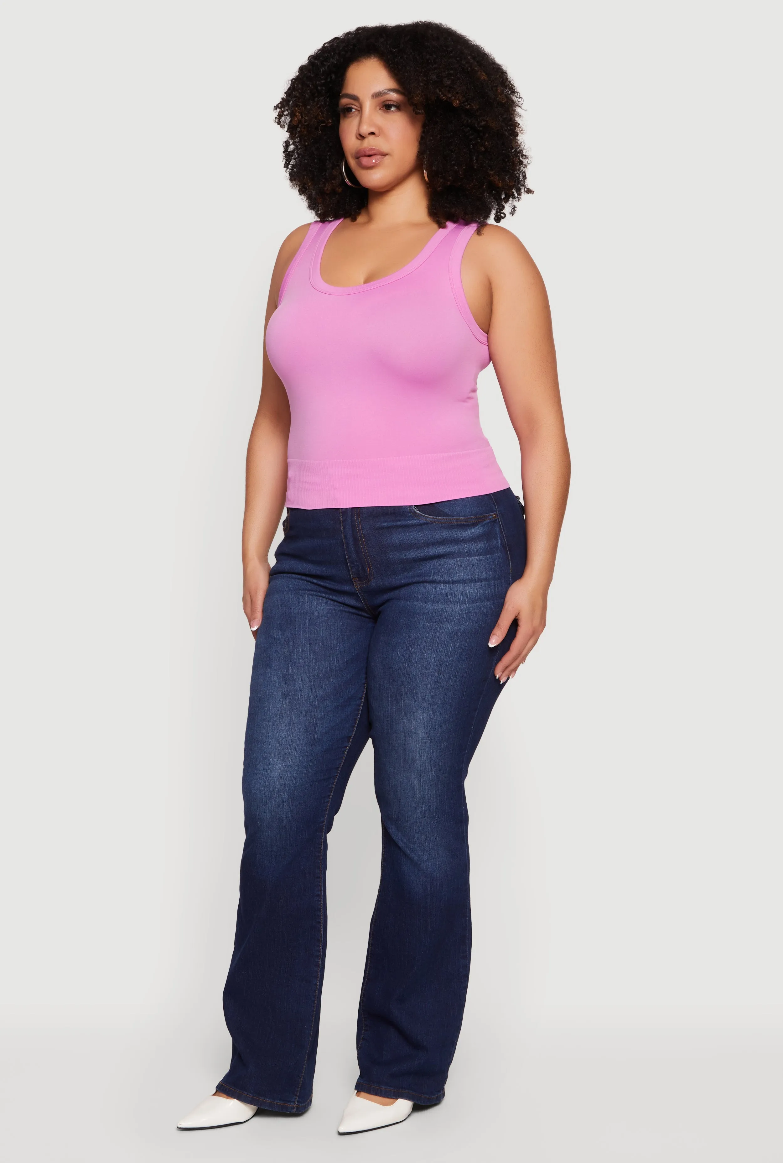 Plus Size Seamless Scoop Neck Tank Top sold by Rainbow product image thumbnail 3