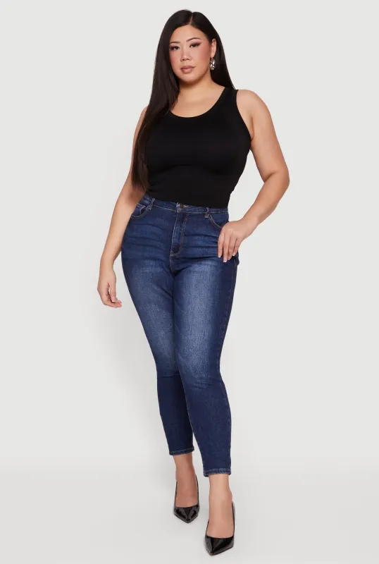 Plus Size Seamless Scoop Neck Tank Top sold by Rainbow