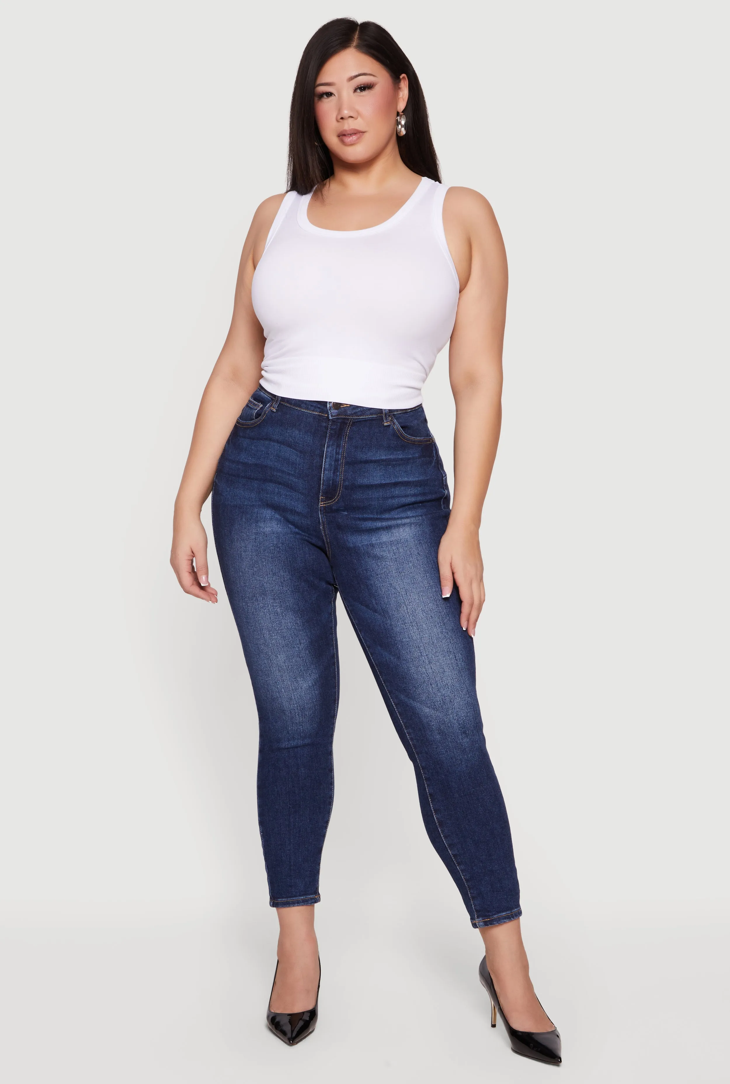 Plus Size Seamless Scoop Neck Tank Top sold by Rainbow