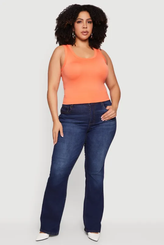Plus Size Seamless Scoop Neck Tank Top sold by Rainbow