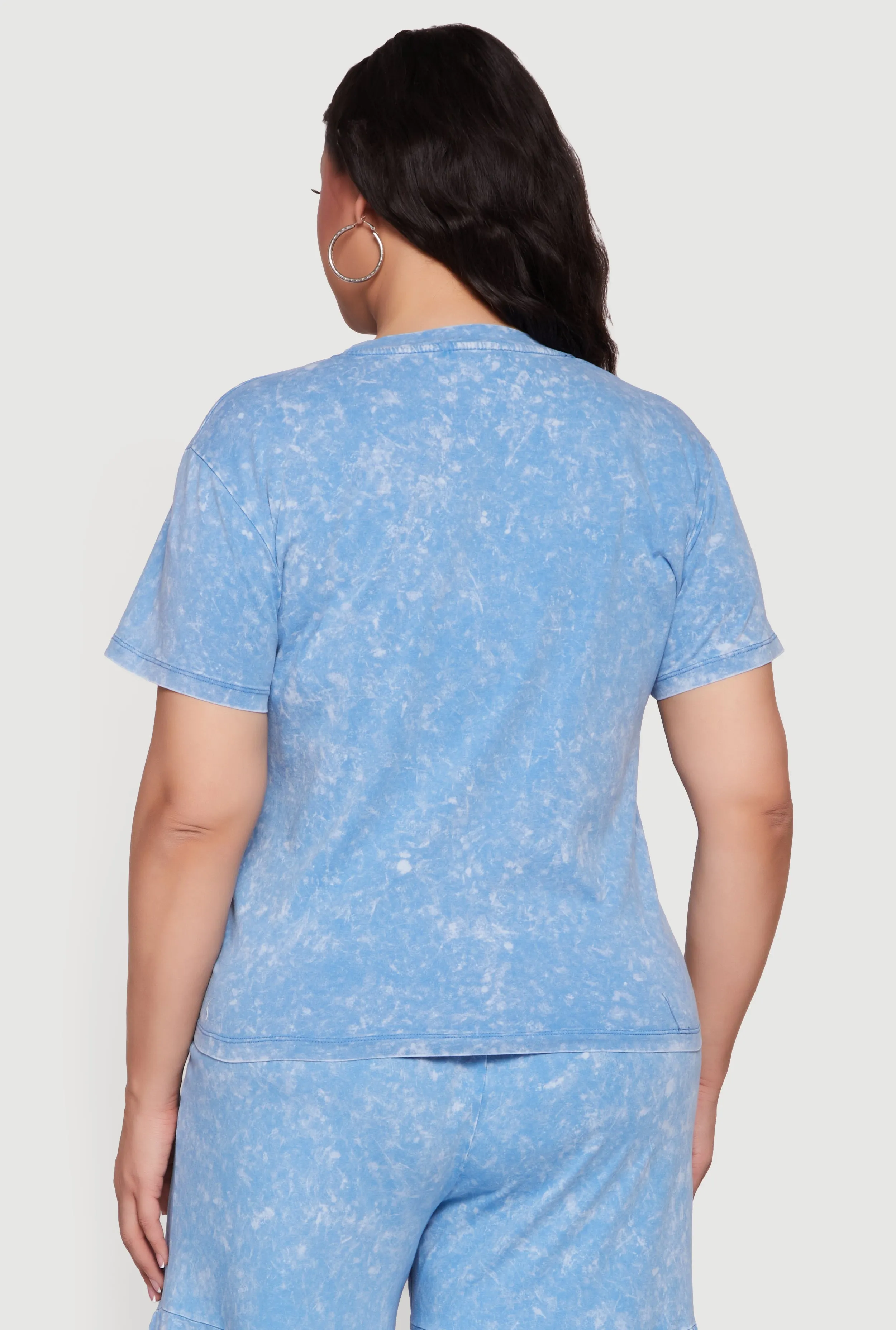 Plus Size Acid Wash Short Sleeve Tee sold by Rainbow product image thumbnail 5