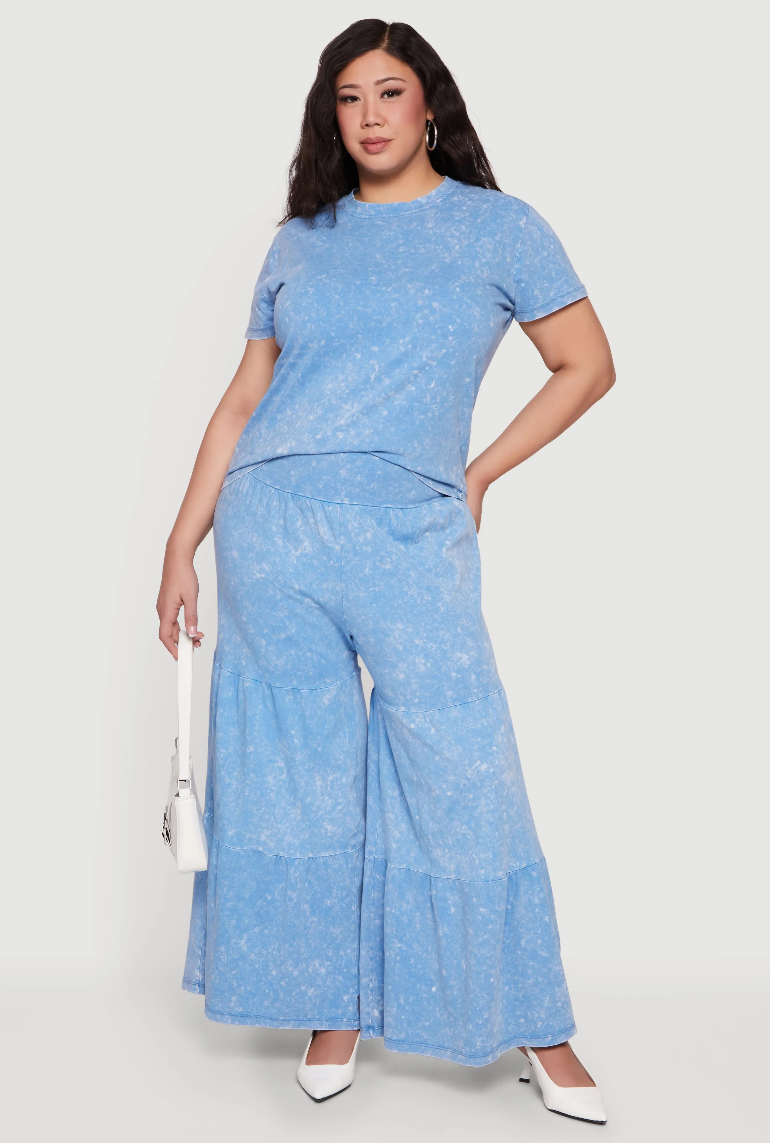 Plus Size Acid Wash Short Sleeve Tee sold by Rainbow product image thumbnail 2