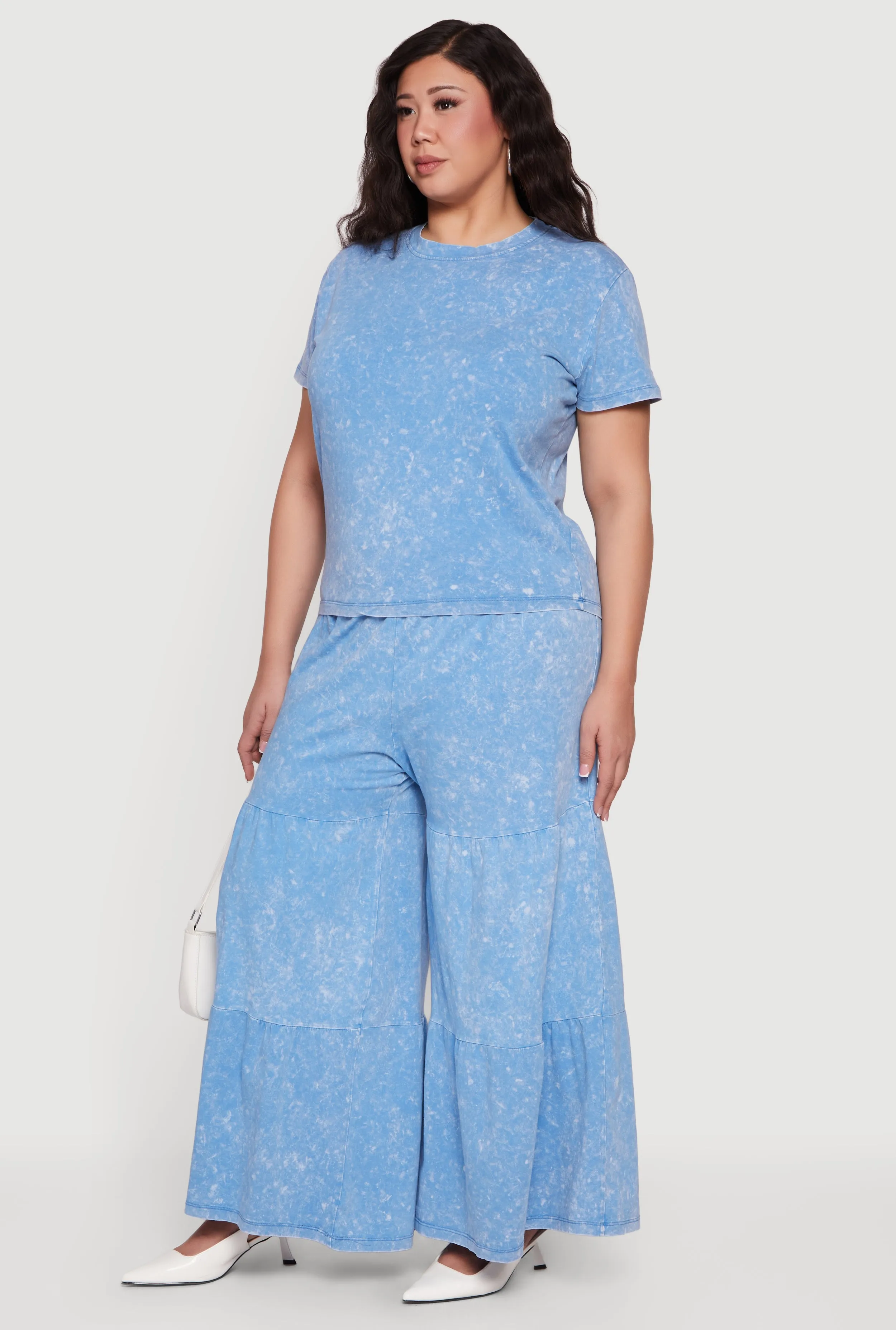 Plus Size Acid Wash Short Sleeve Tee sold by Rainbow product image thumbnail 3