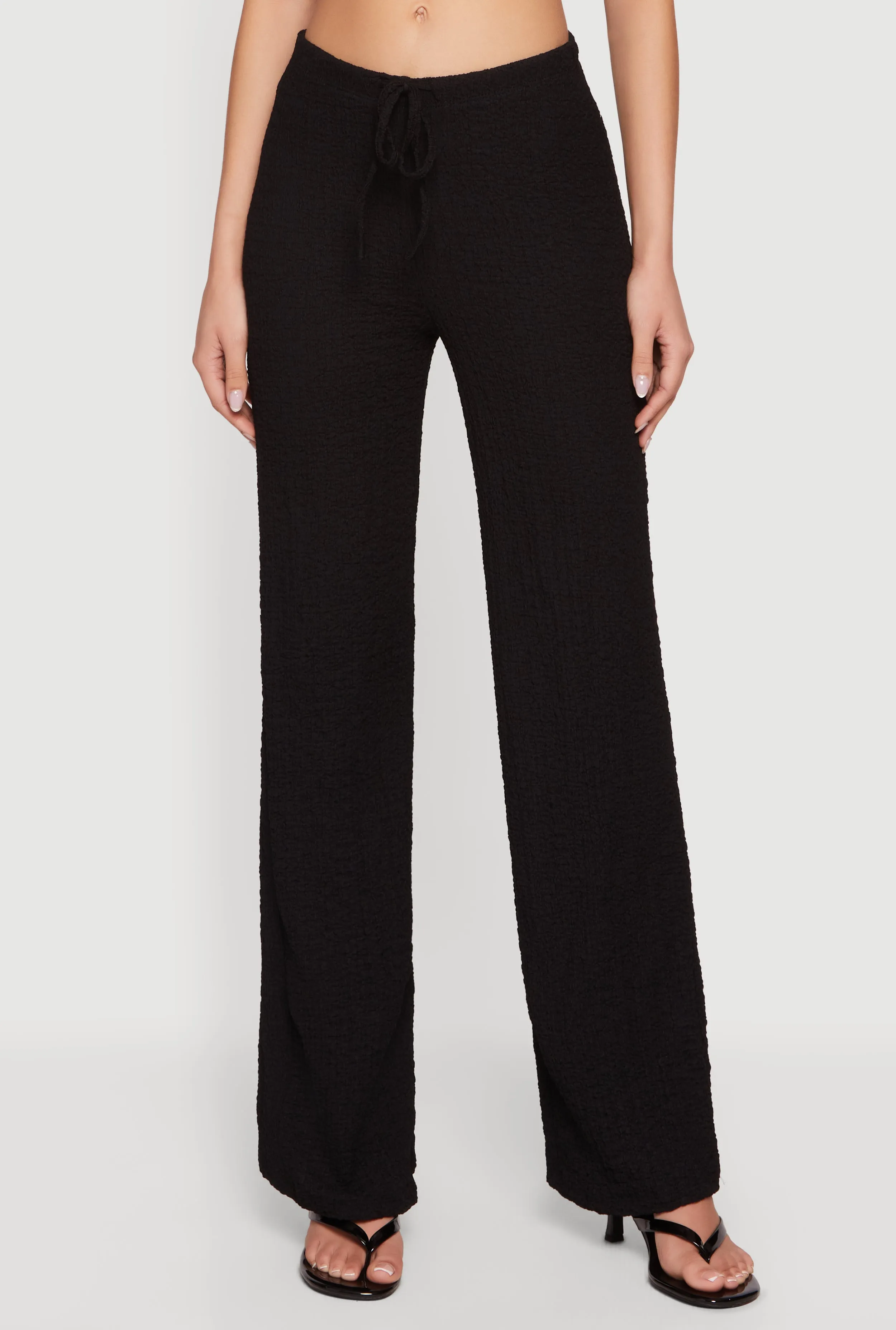 Mid Rise Textured Knit Straight Leg Pants sold by Rainbow product image thumbnail 3