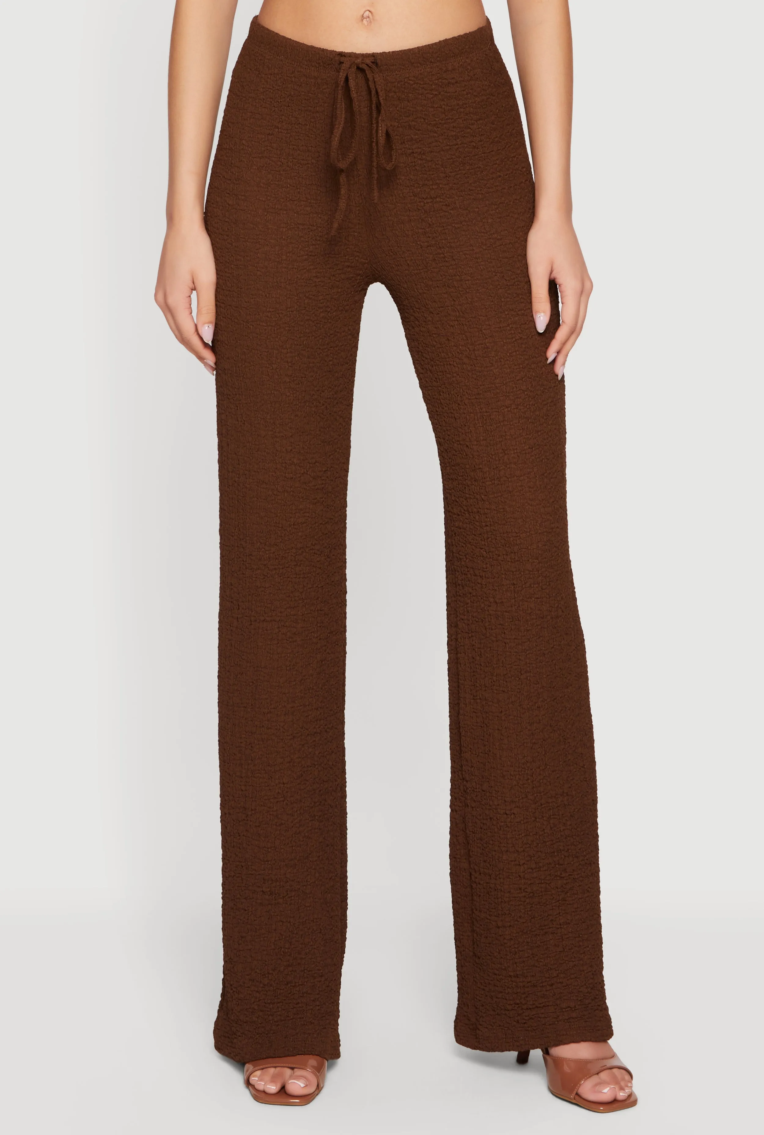 Mid Rise Textured Knit Straight Leg Pants sold by Rainbow product image thumbnail 3