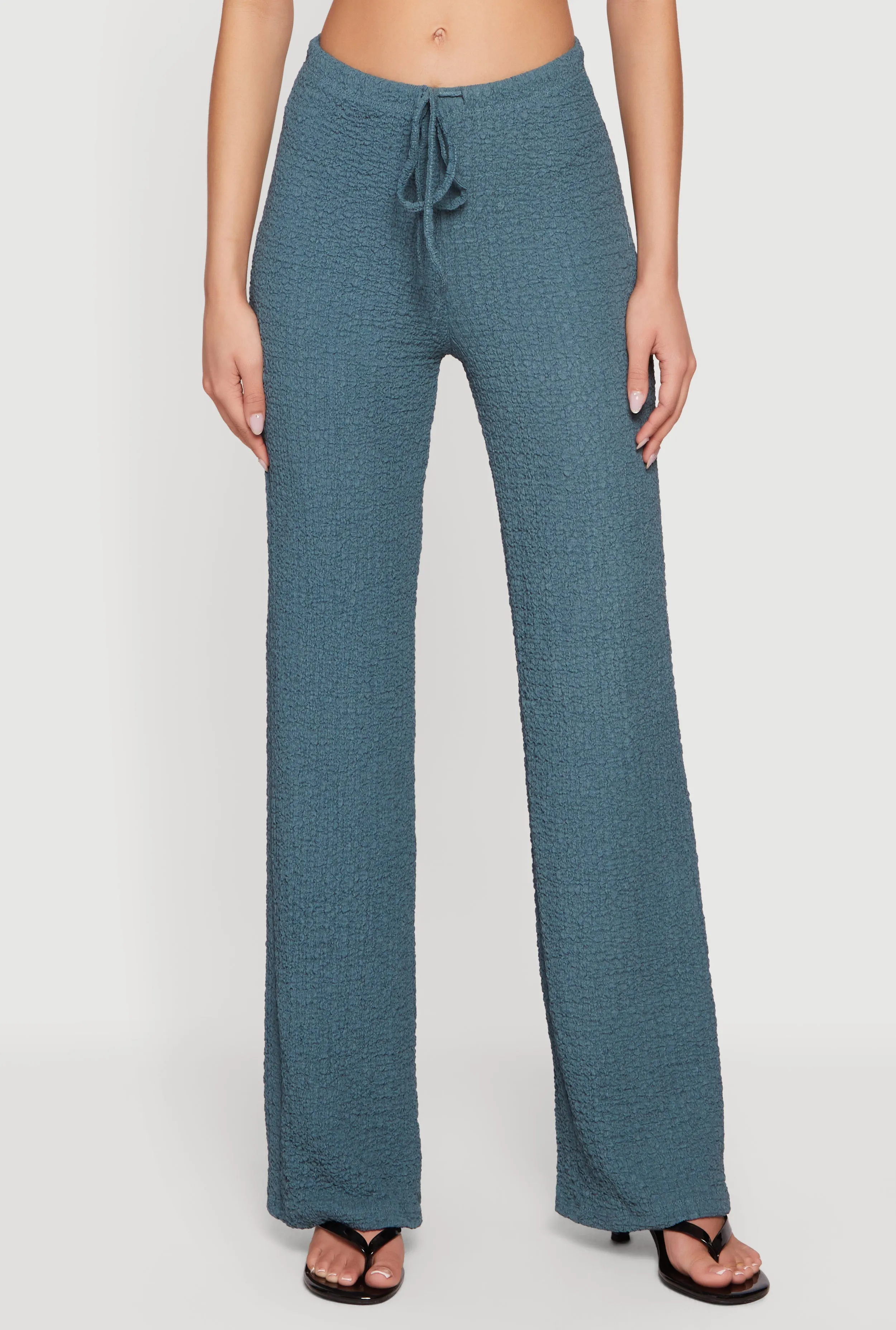 Mid Rise Textured Knit Straight Leg Pants sold by Rainbow product image thumbnail 3