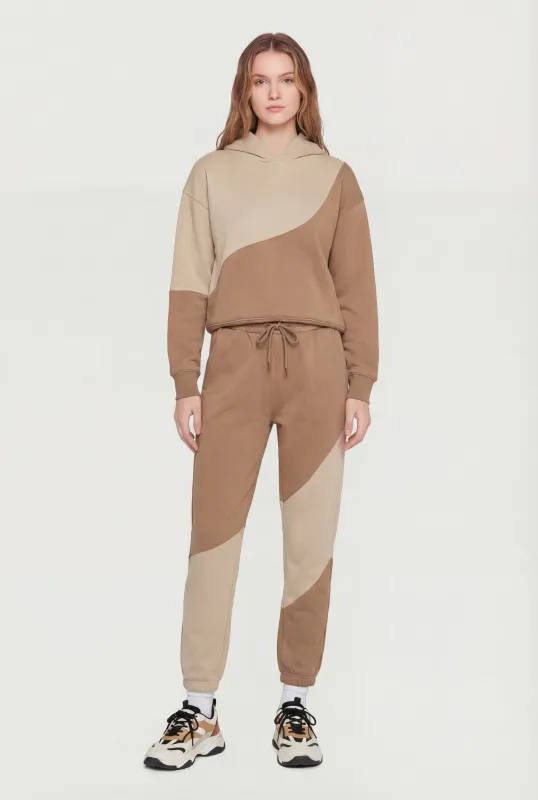 Two Tone Fleece Sweatpants made by iris