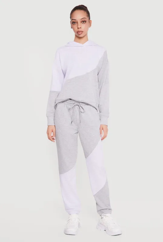 Two Tone Fleece Sweatpants made by iris