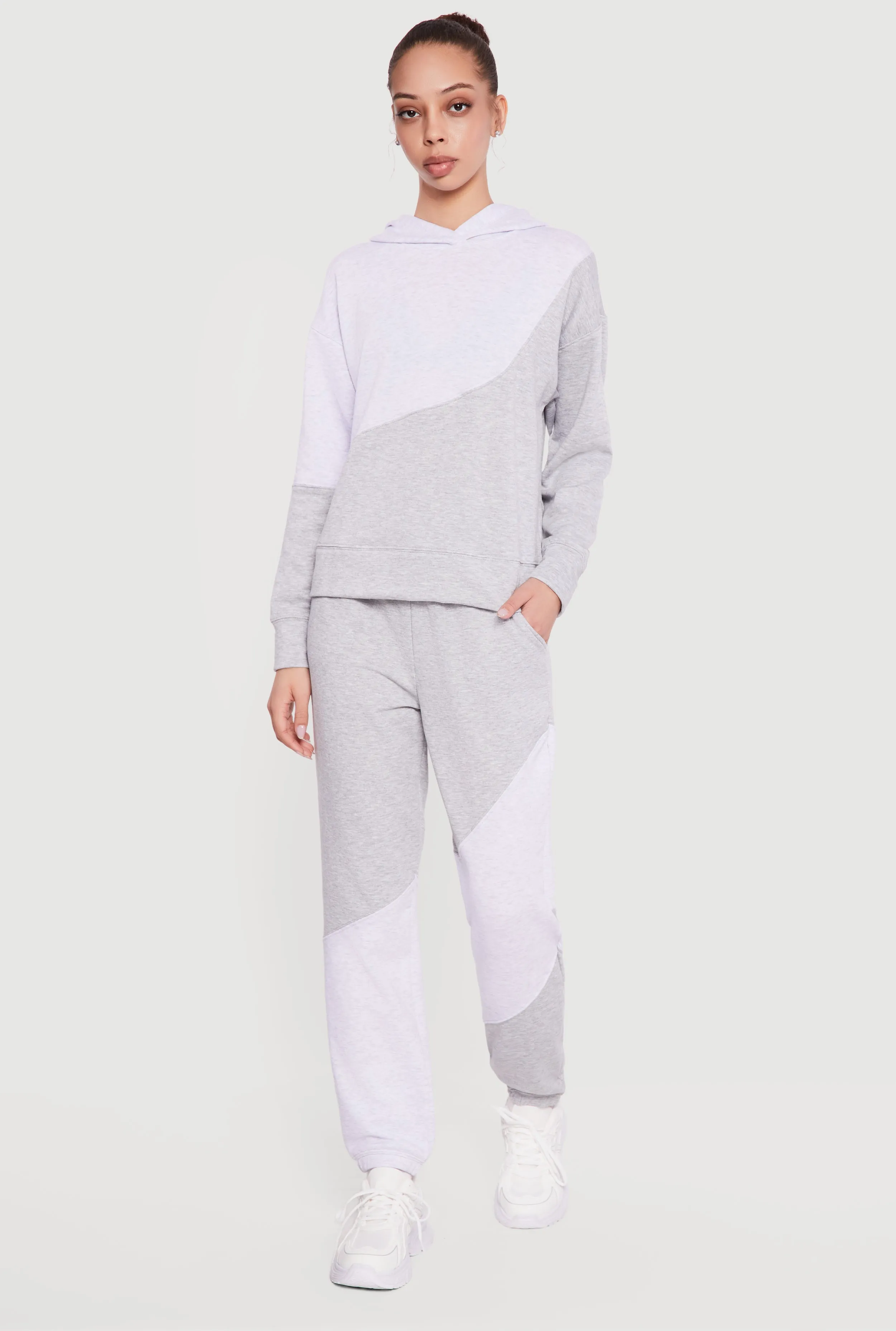 Two Tone Fleece Pullover Hoodie sold by Rainbow product image thumbnail 2