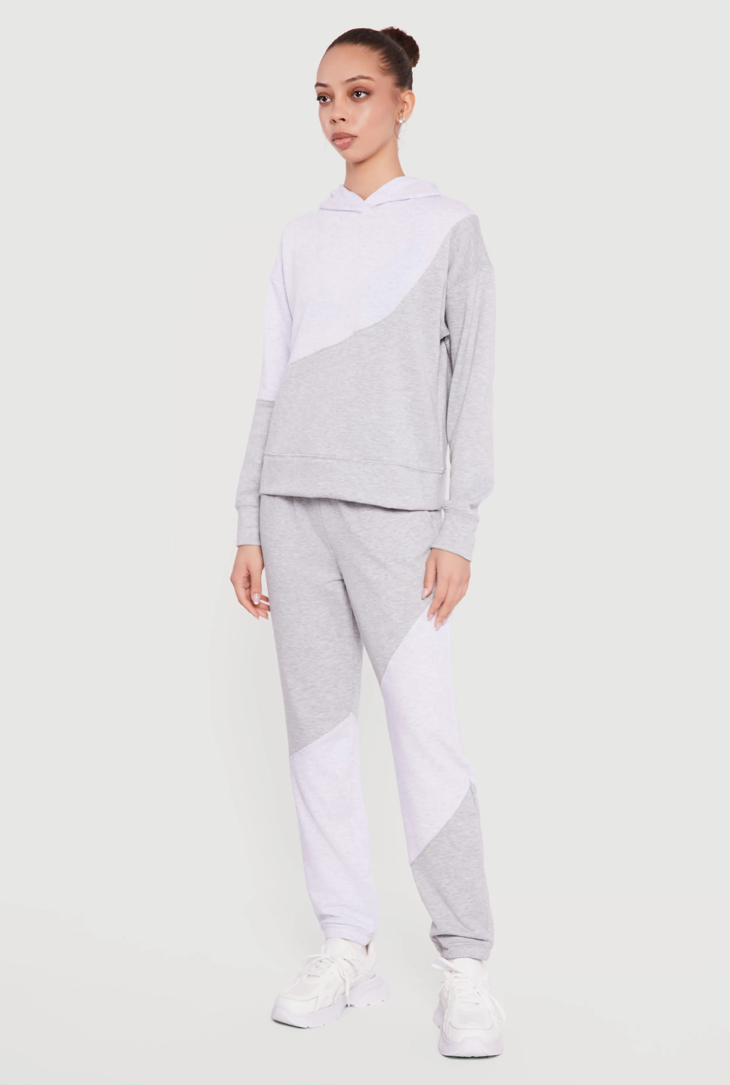 Two Tone Fleece Pullover Hoodie sold by Rainbow product image thumbnail 3