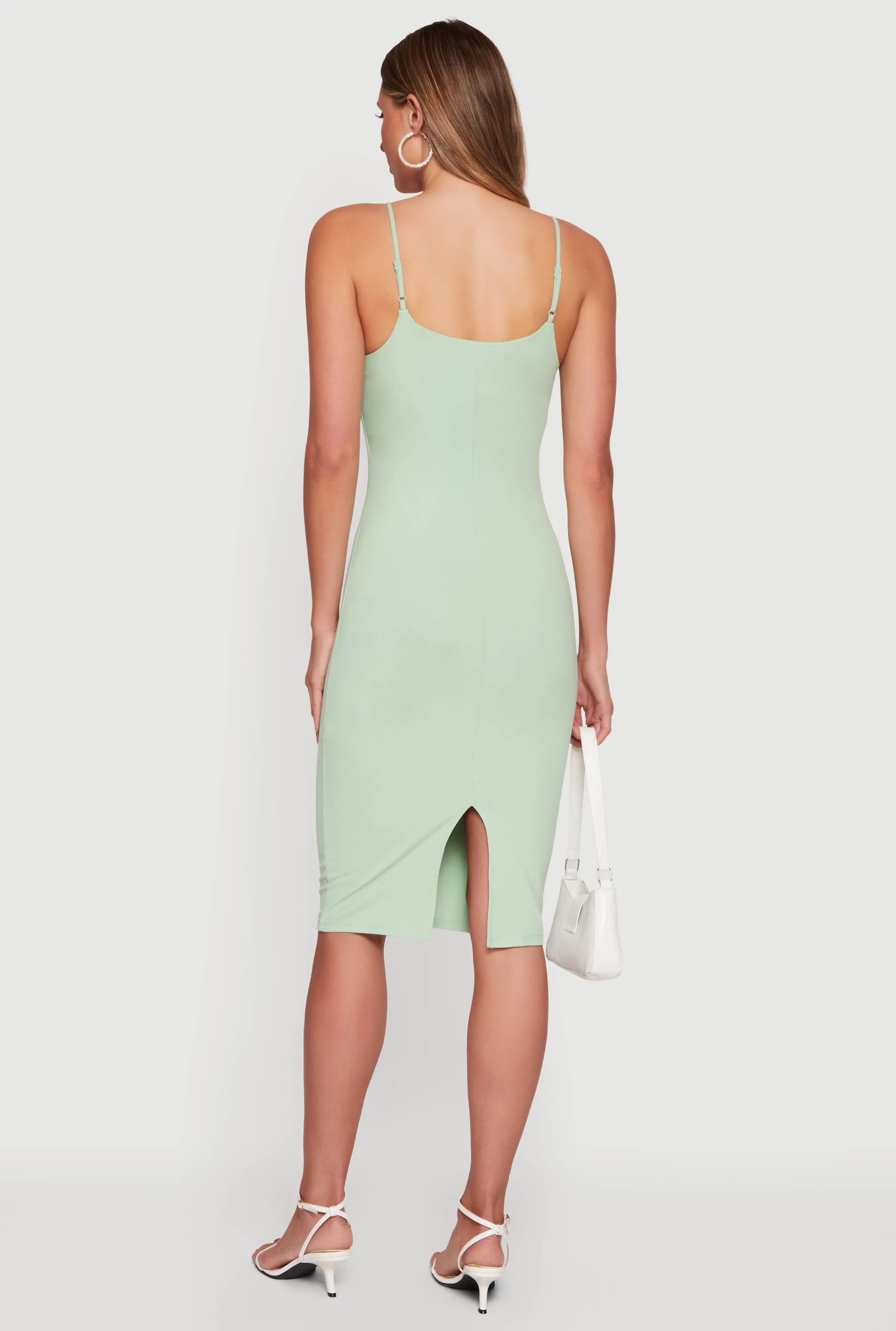 Scoop Neck Back Slit Midi Dress sold by Rainbow product image thumbnail 3