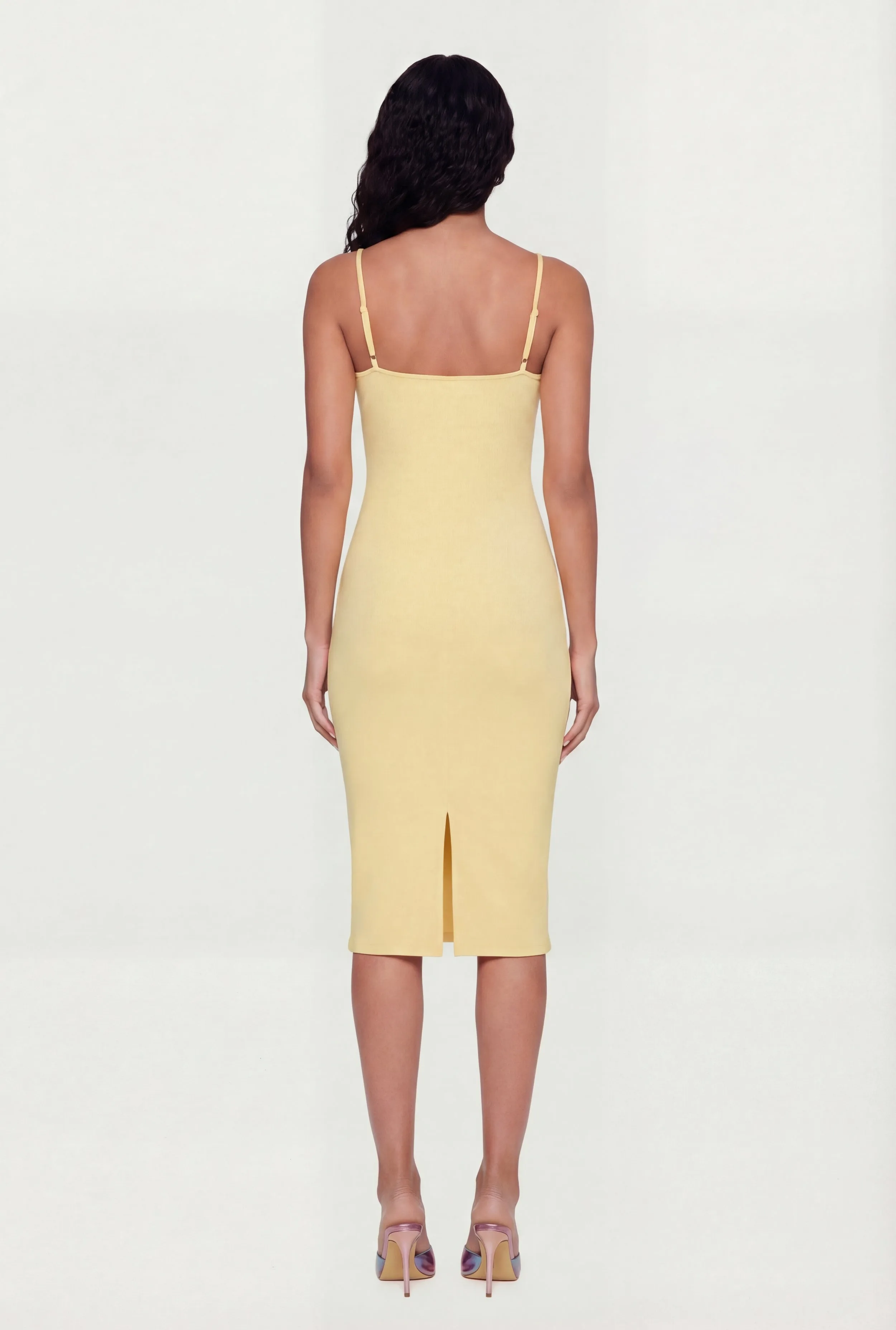 Scoop Neck Back Slit Midi Dress sold by Rainbow product image thumbnail 3