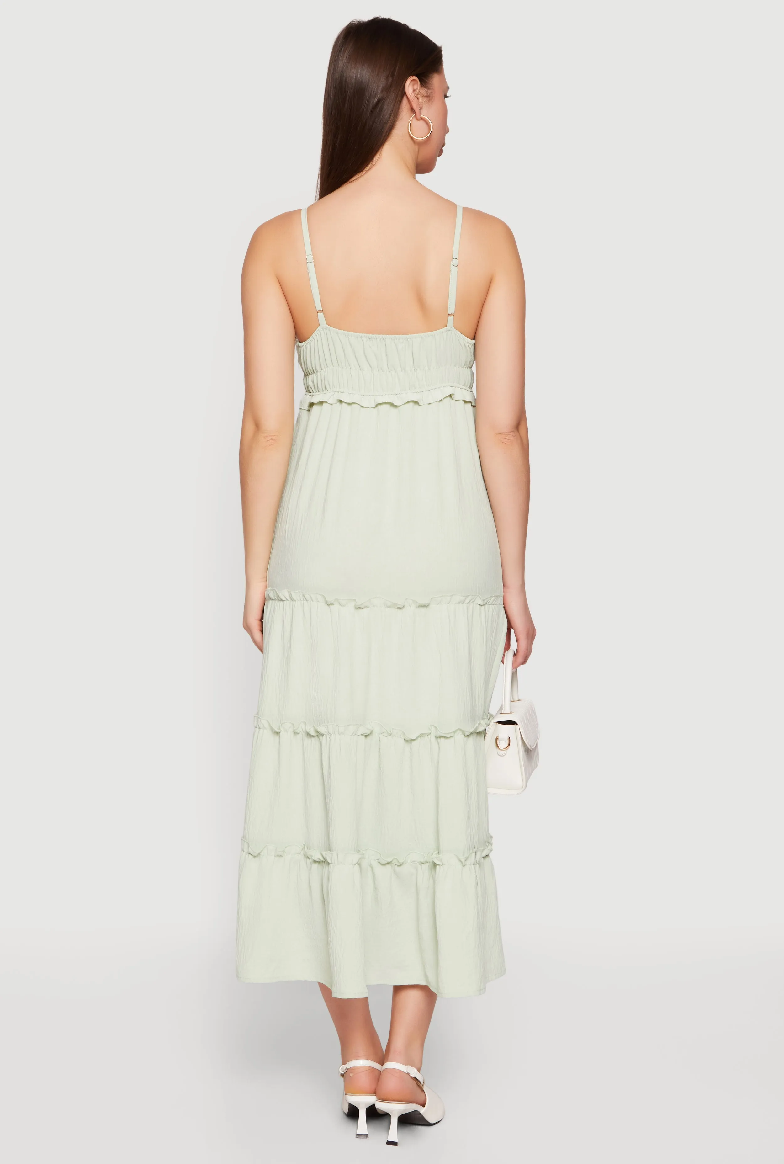 Crepe Knit Ruffle Tiered Sundress sold by Rainbow product image thumbnail 3