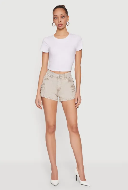 VIP Mineral Wash Denim Cargo Shorts sold by Rainbow