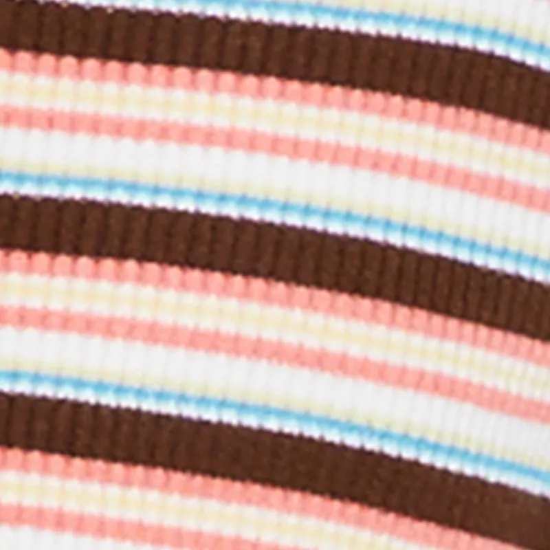 Striped Rib Knit Button Front Halter Top sold by Rainbow product image thumbnail 4