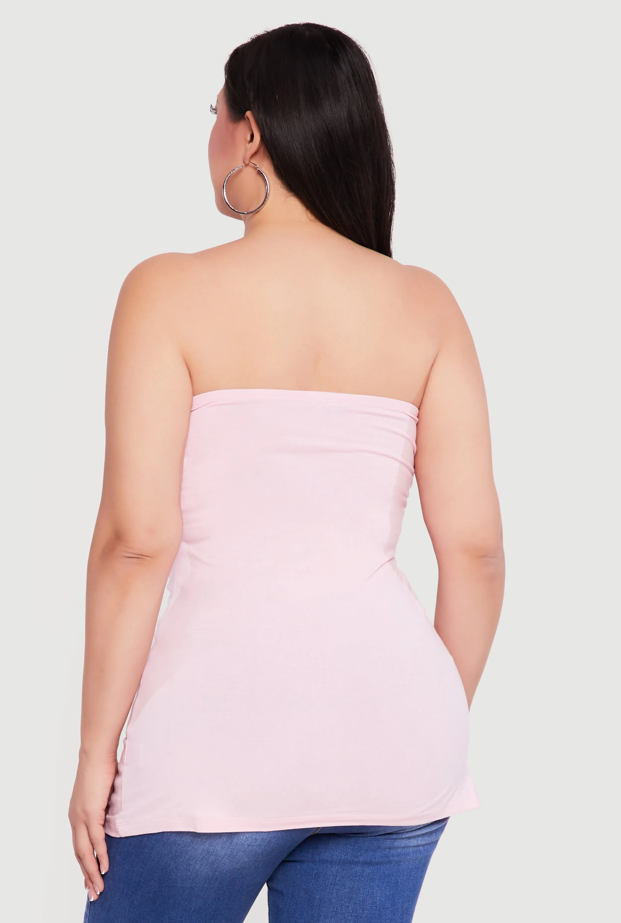 Plus Size Solid Ruched Side Tube Top sold by Rainbow product image thumbnail 5