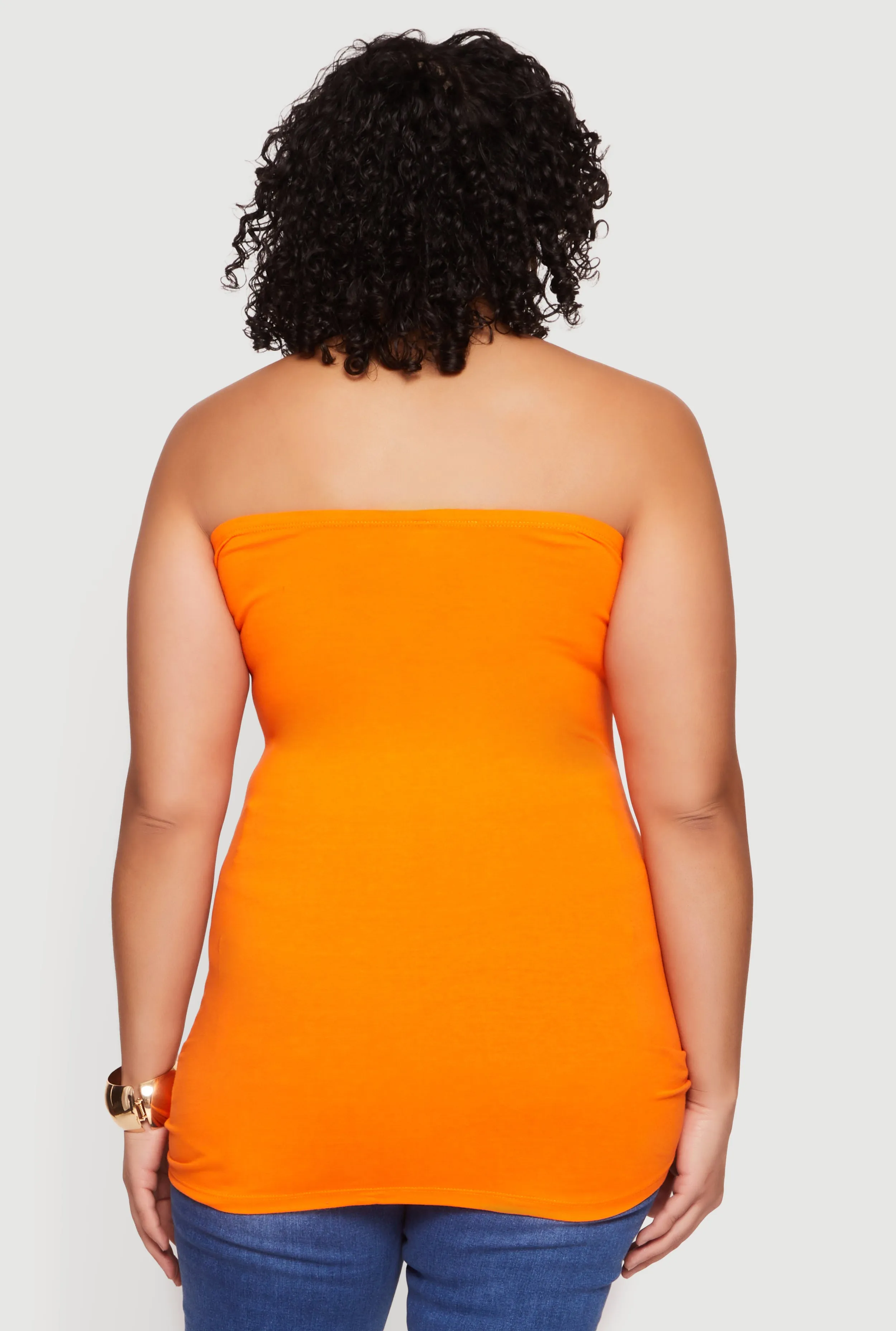 Plus Size Solid Ruched Side Tube Top sold by Rainbow product image thumbnail 5