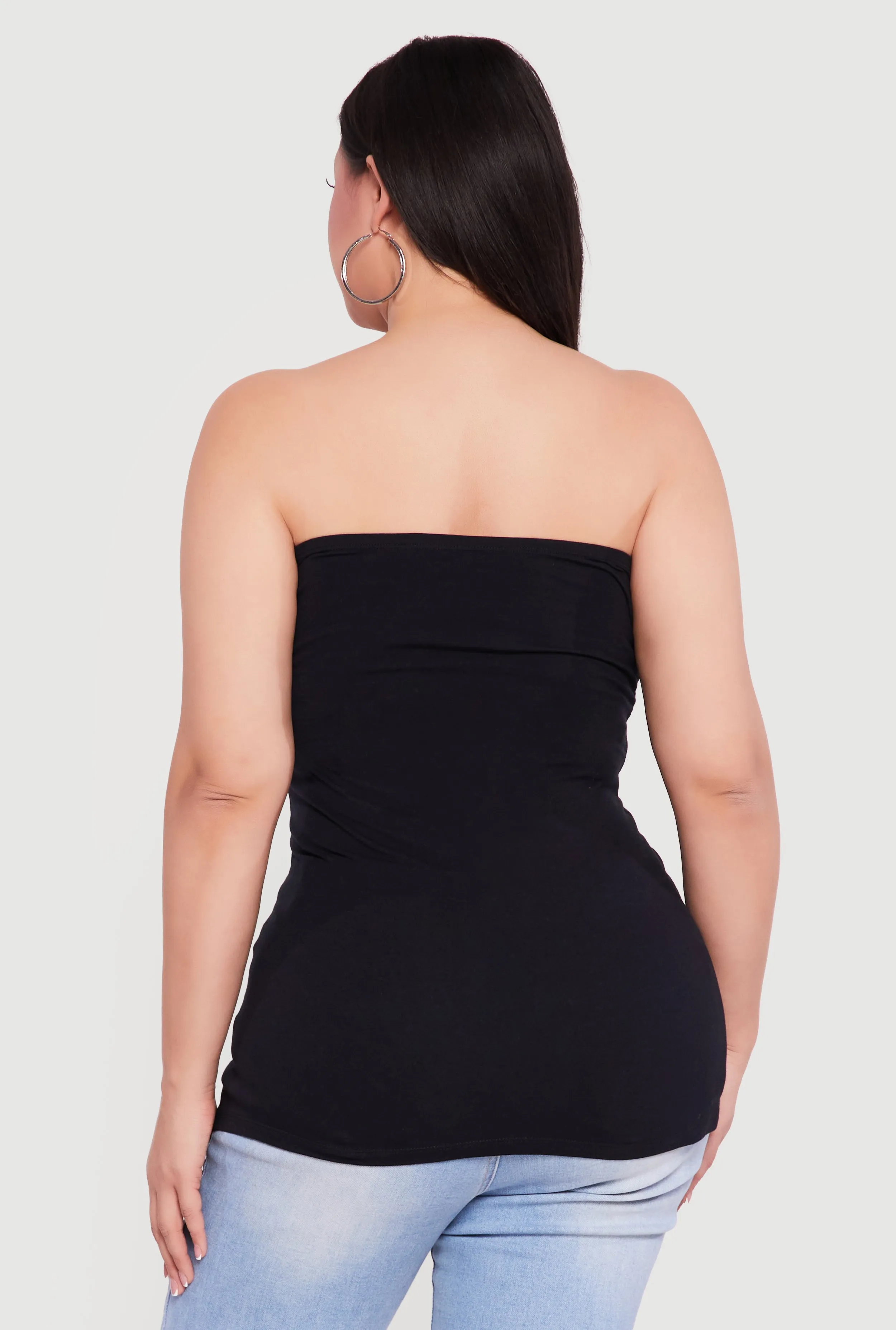 Plus Size Solid Ruched Side Tube Top sold by Rainbow product image thumbnail 5