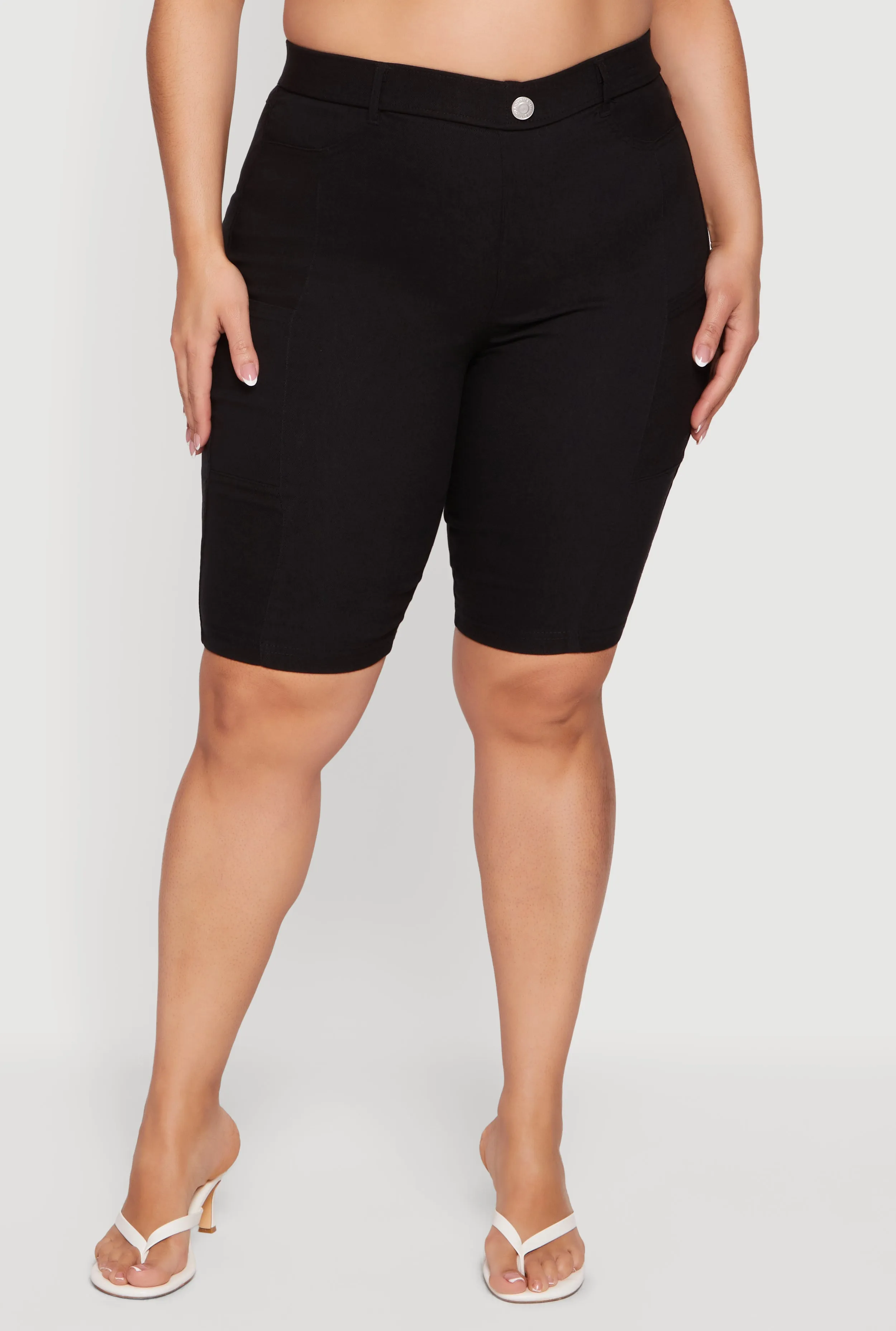 Plus Size Pull On Bermuda Shorts with Cell Phone Pockets sold by Rainbow product image thumbnail 3