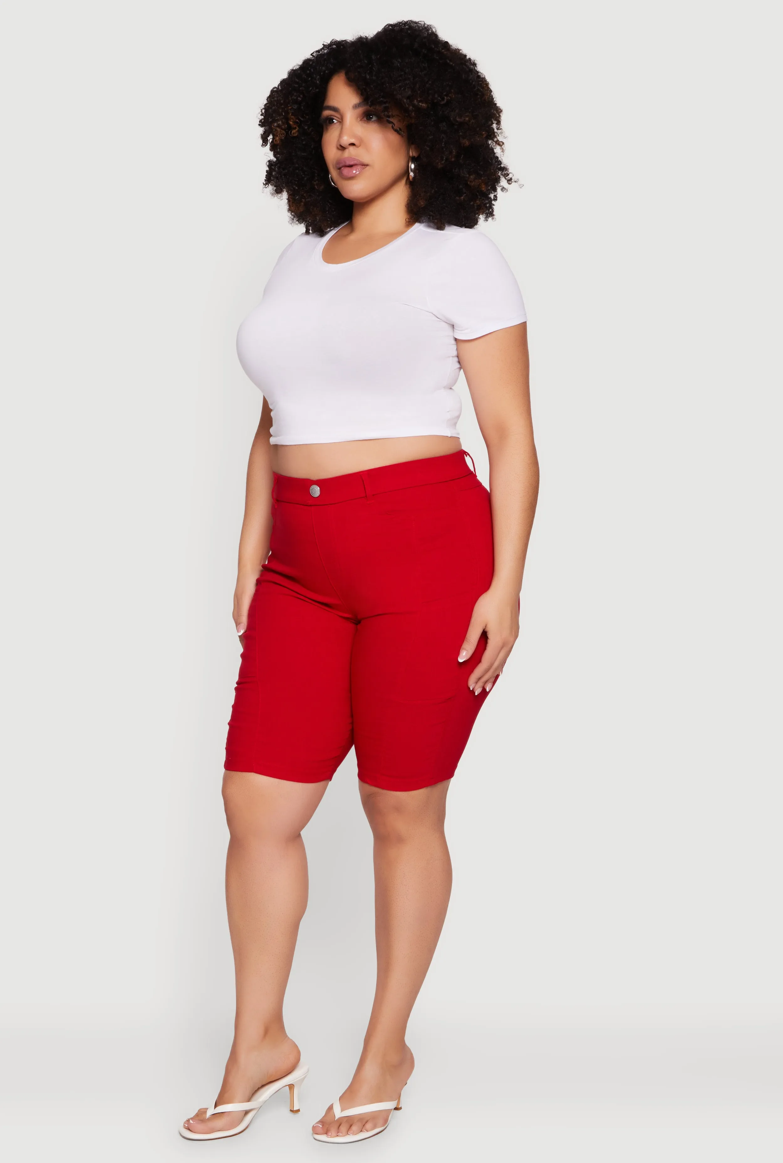 Plus Size Pull On Bermuda Shorts with Cell Phone Pockets sold by Rainbow product image thumbnail 2
