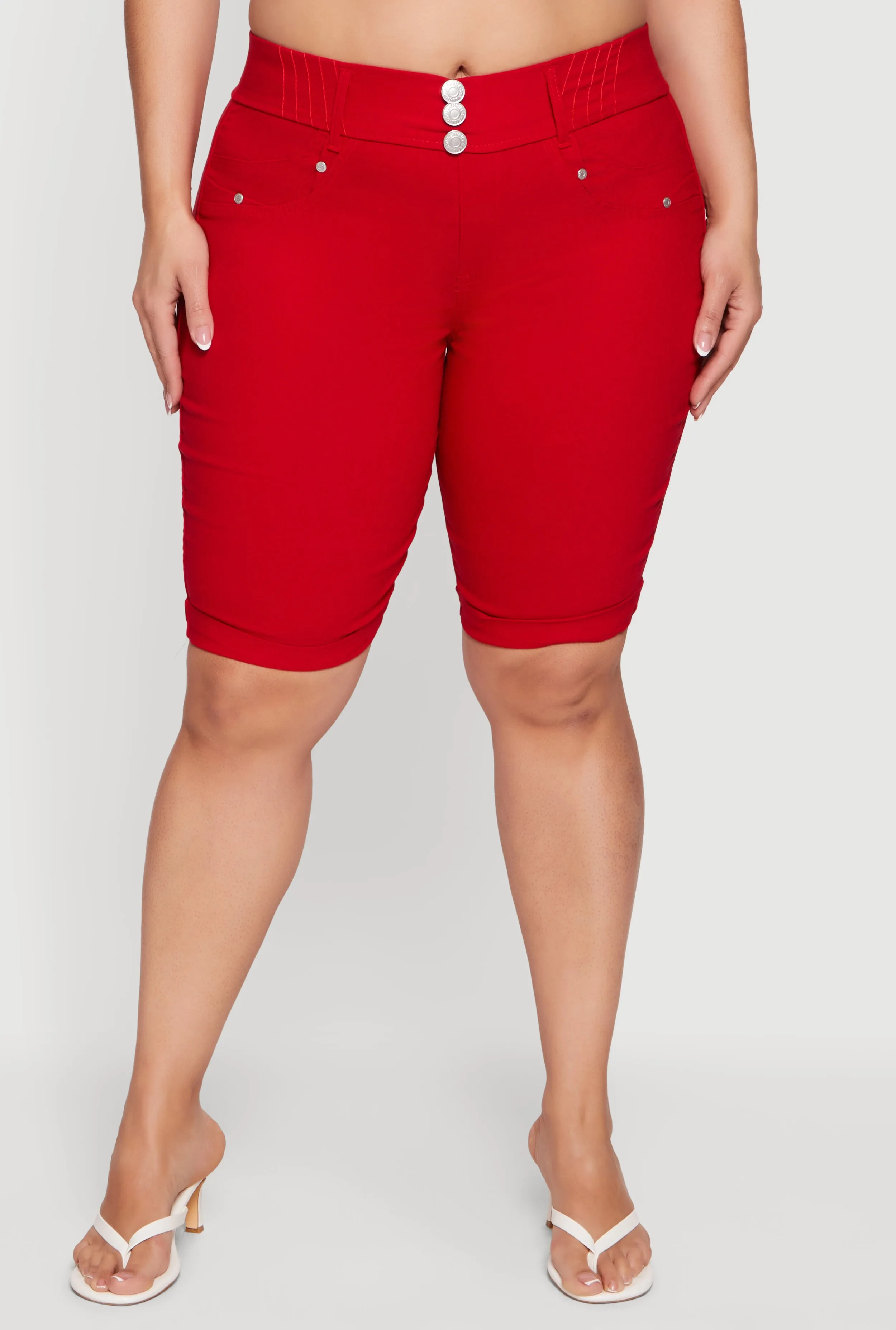 Plus Size Hyper Stretch Pull On Bermuda Shorts sold by Rainbow product image thumbnail 3