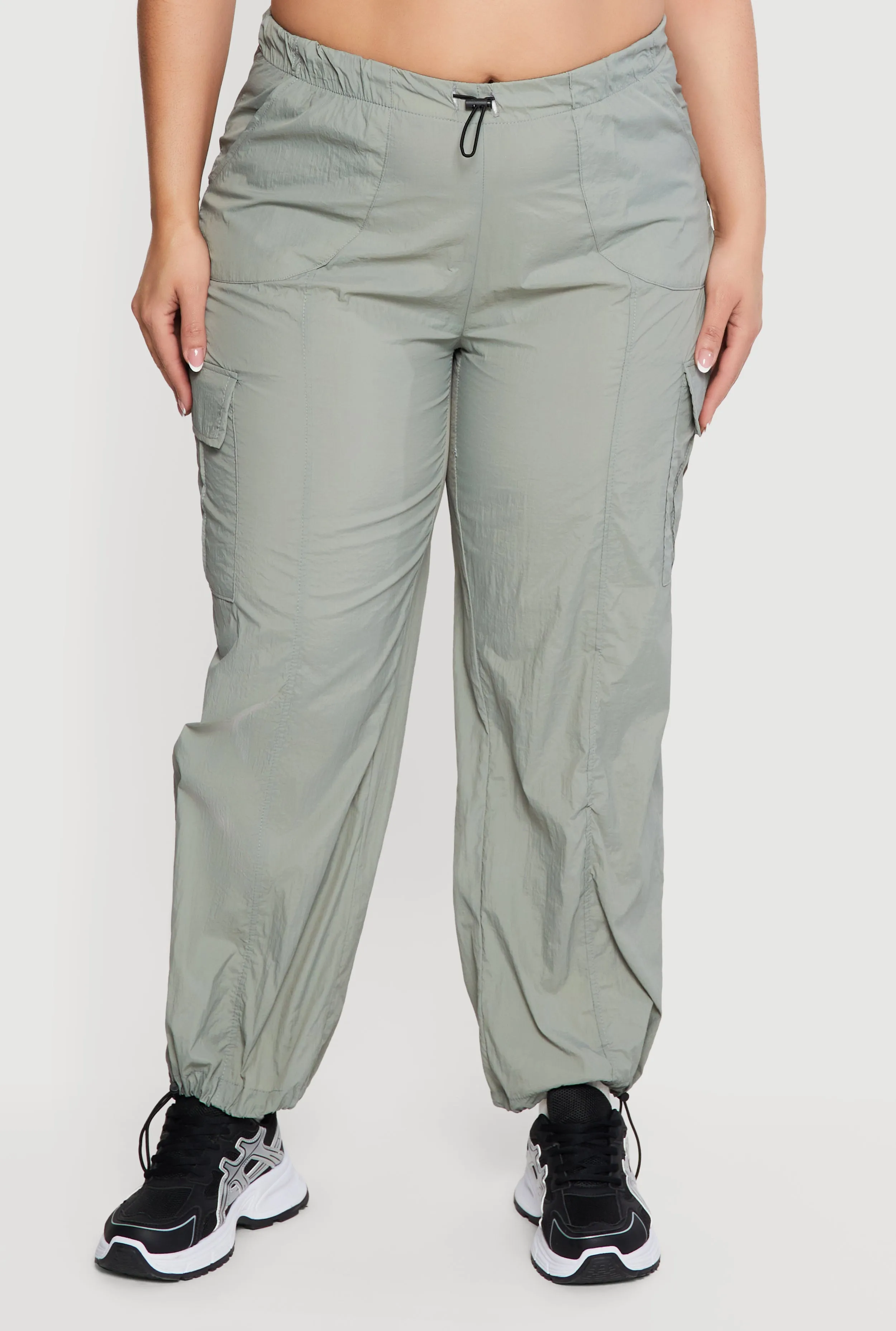 Plus Size Nylon Toggle Drawstring Cargo Pants sold by Rainbow product image thumbnail 3
