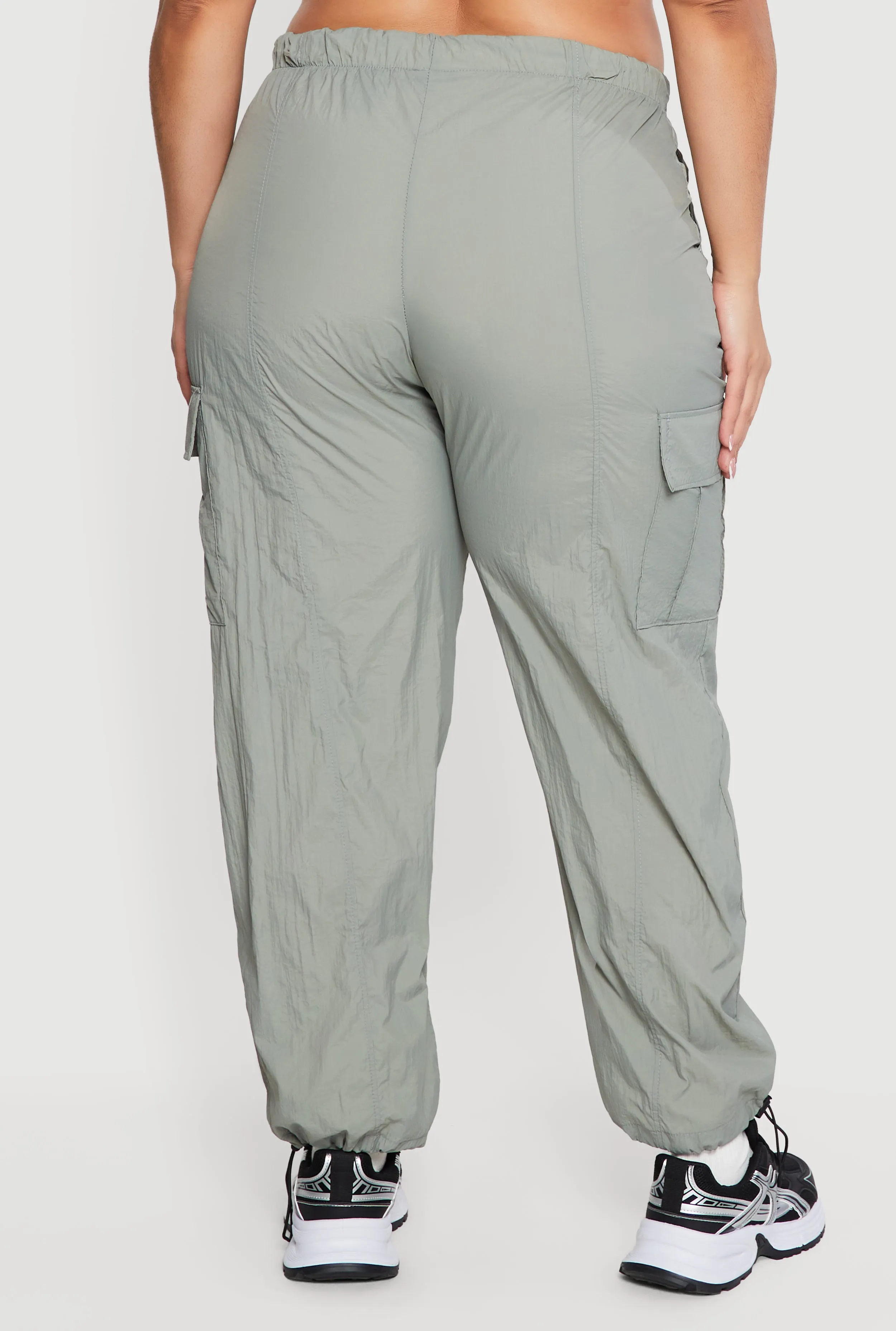 Plus Size Nylon Toggle Drawstring Cargo Pants sold by Rainbow product image thumbnail 5