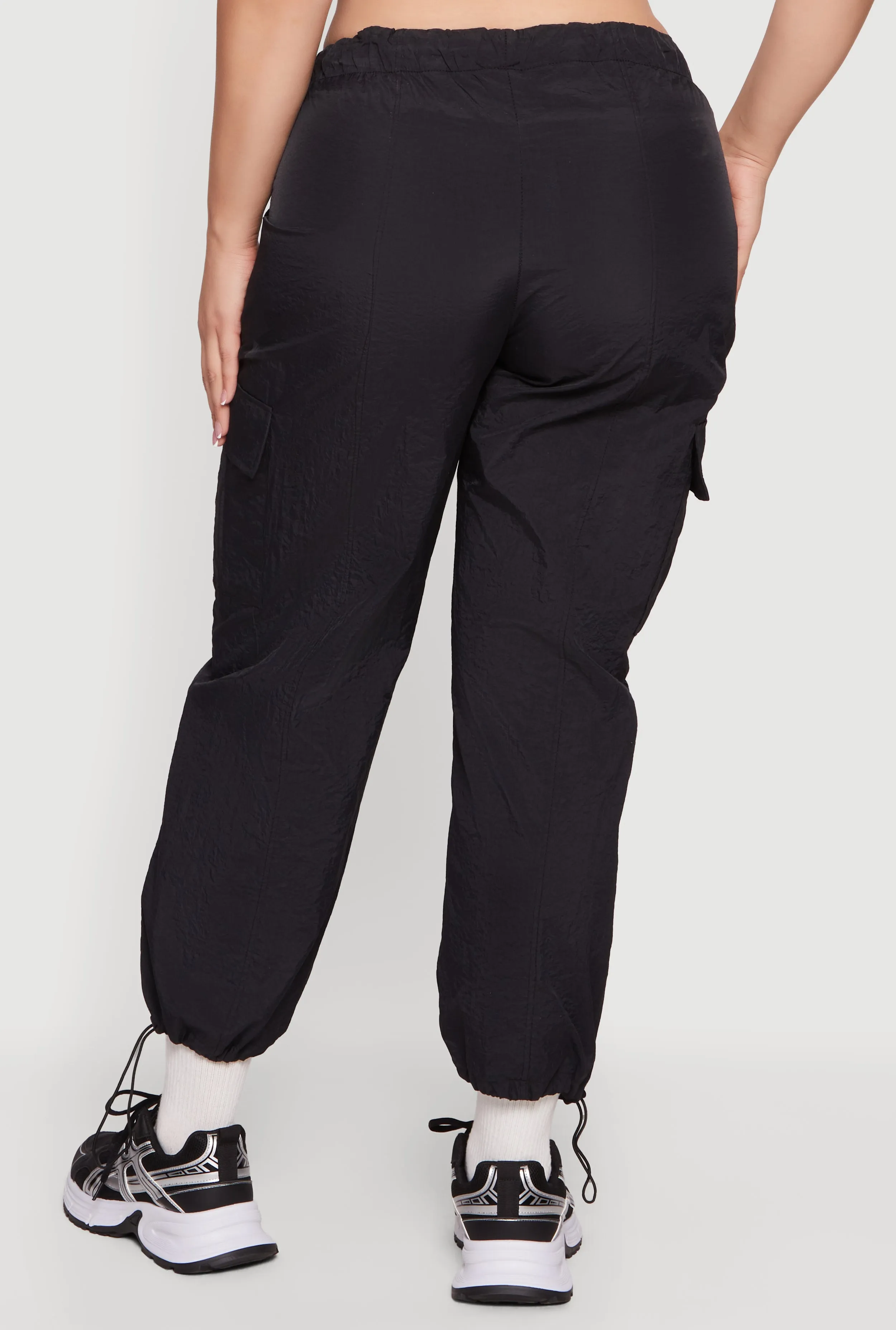 Plus Size Nylon Toggle Drawstring Cargo Pants sold by Rainbow product image thumbnail 5