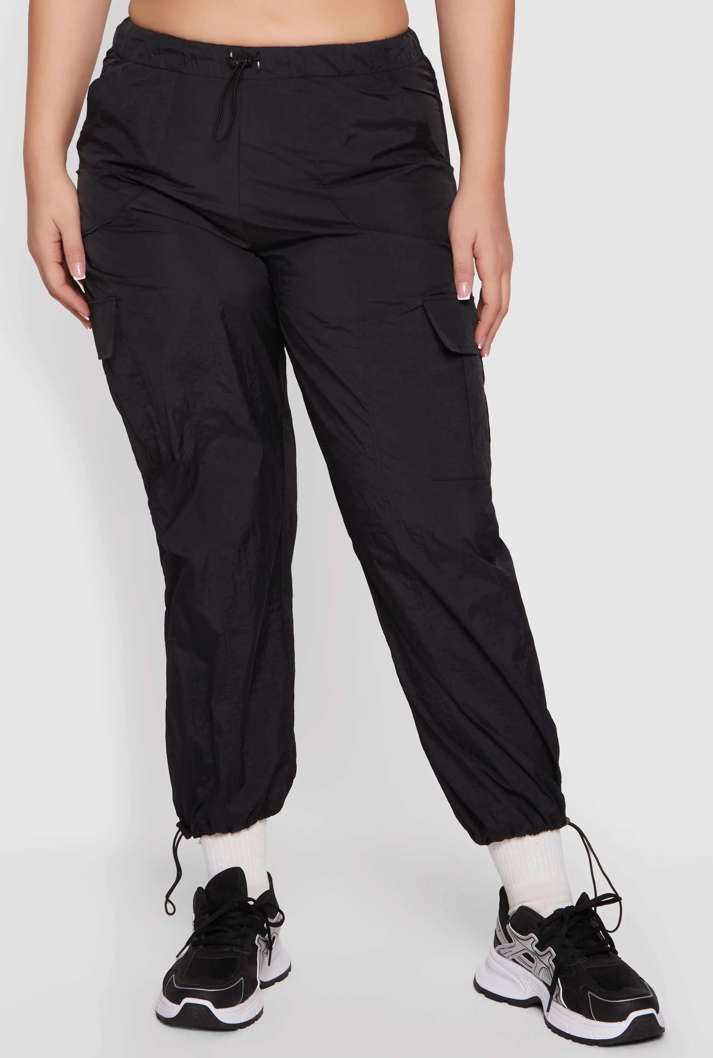 Plus Size Nylon Toggle Drawstring Cargo Pants sold by Rainbow product image thumbnail 3