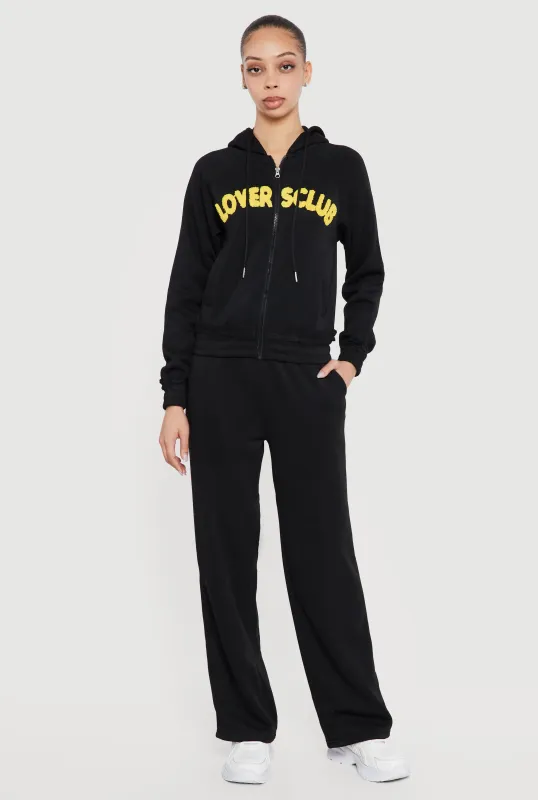 Chenille Lovers Club Graphic Drawstring Waist Joggers made by Rainbow