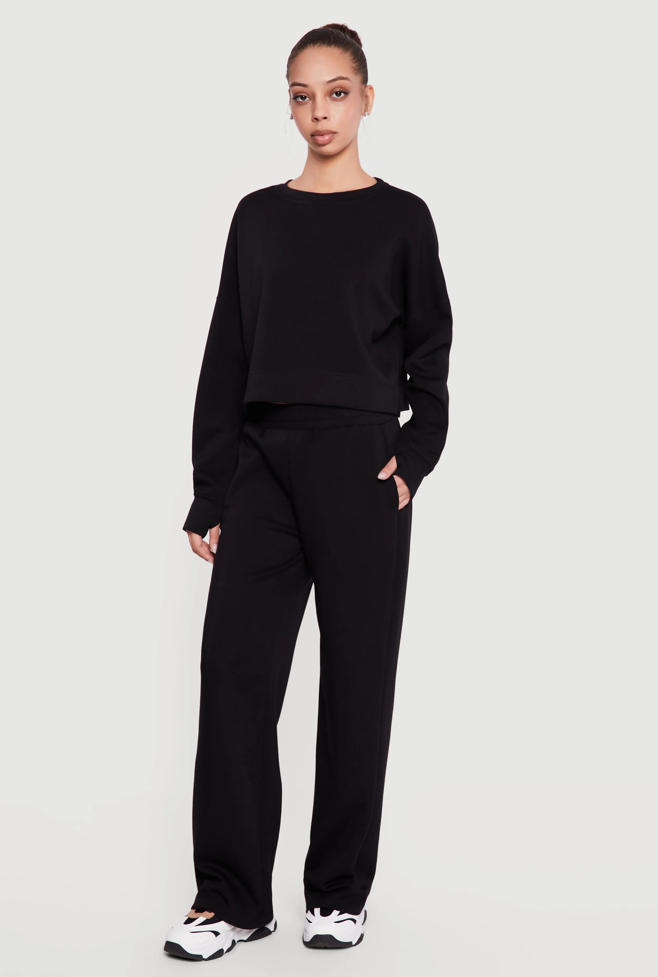 Drop Shoulder Crew Neck Sweatshirt sold by Rainbow product image thumbnail 2