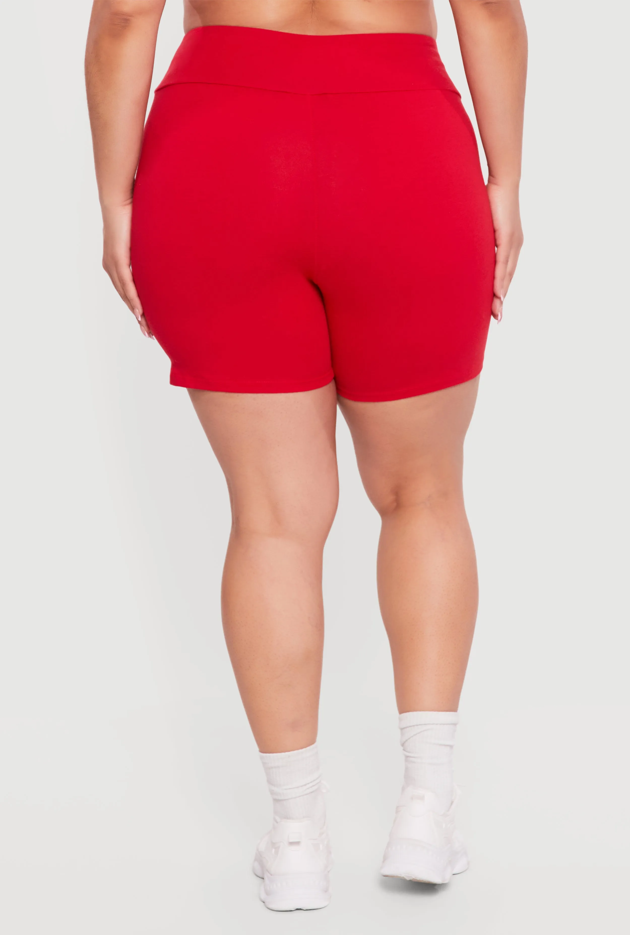 Plus Size Trendy High Waisted Biker Shorts sold by Rainbow product image thumbnail 5