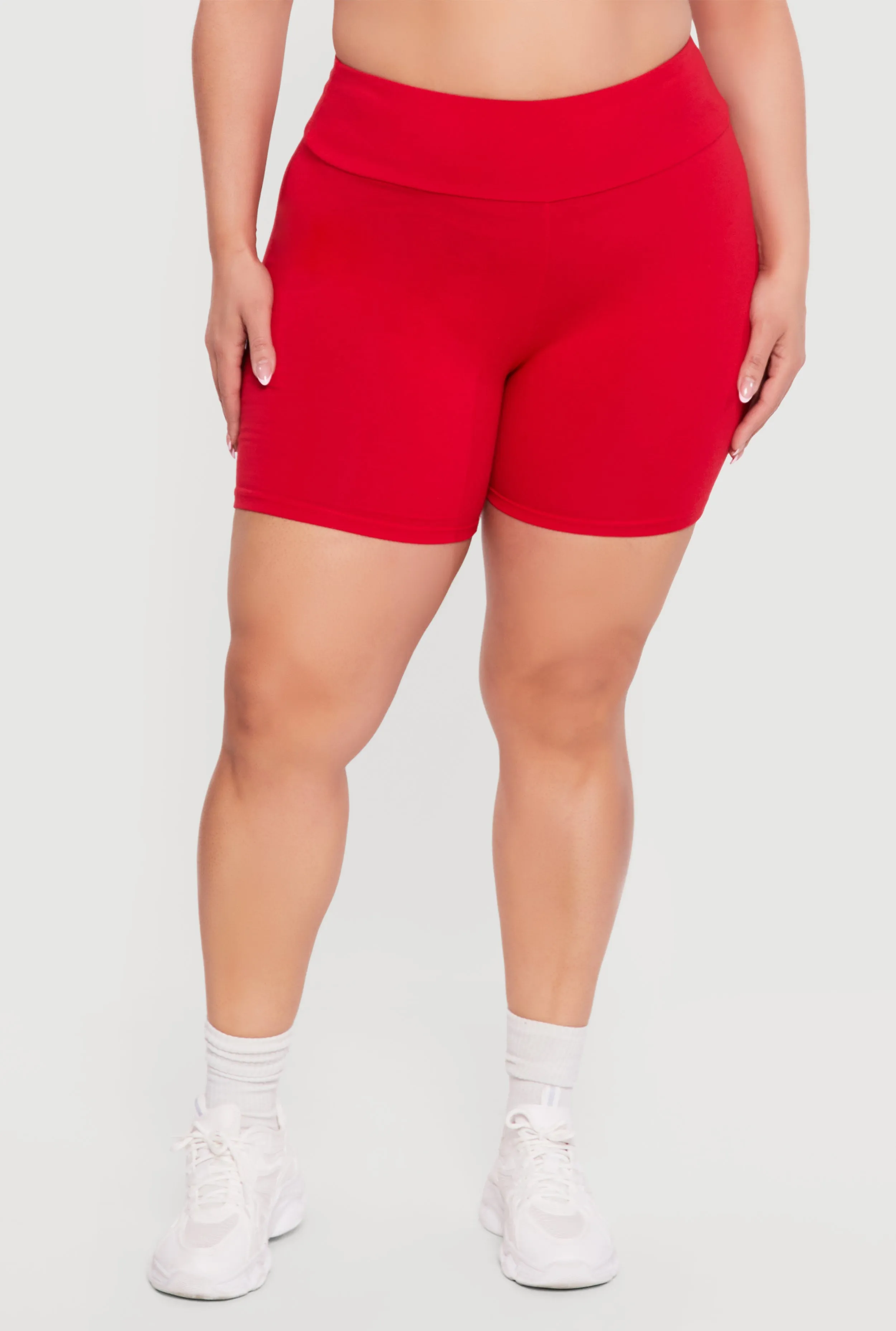 Plus Size Trendy High Waisted Biker Shorts sold by Rainbow product image thumbnail 3