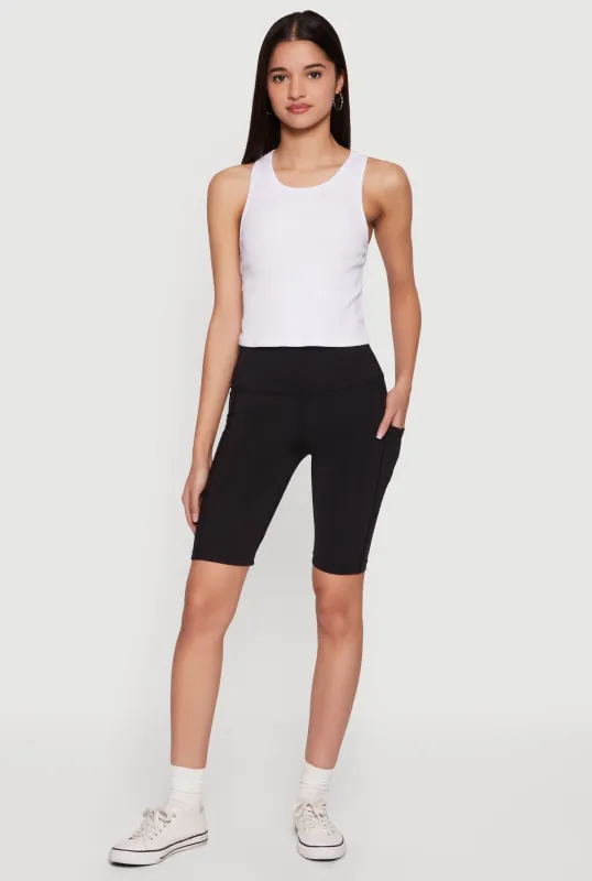 Tummy Tucker Cell Phone Pocket Biker Shorts sold by Rainbow