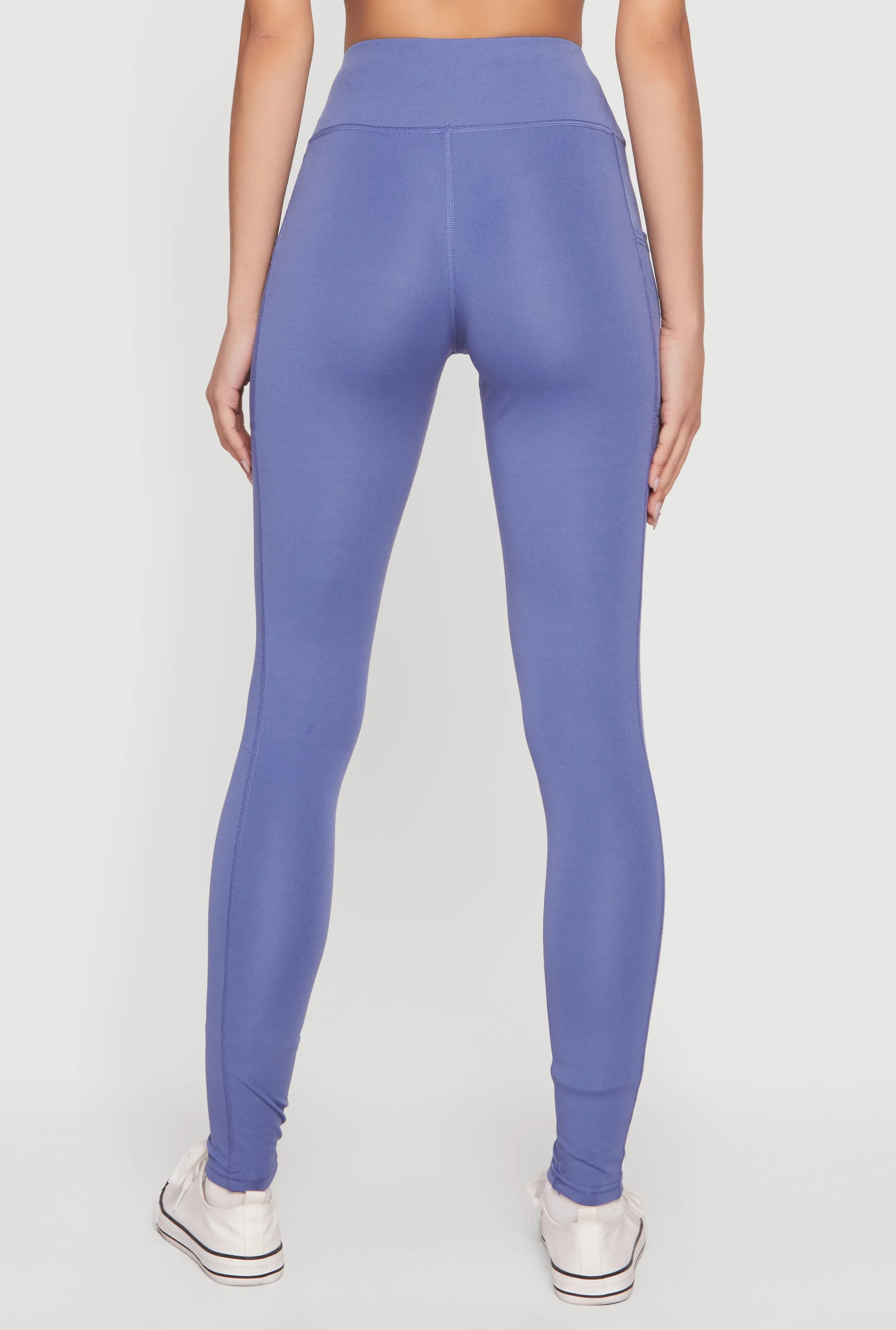 High Waisted Tummy Tucker Cell Phone Pocket Leggings sold by Rainbow product image thumbnail 5