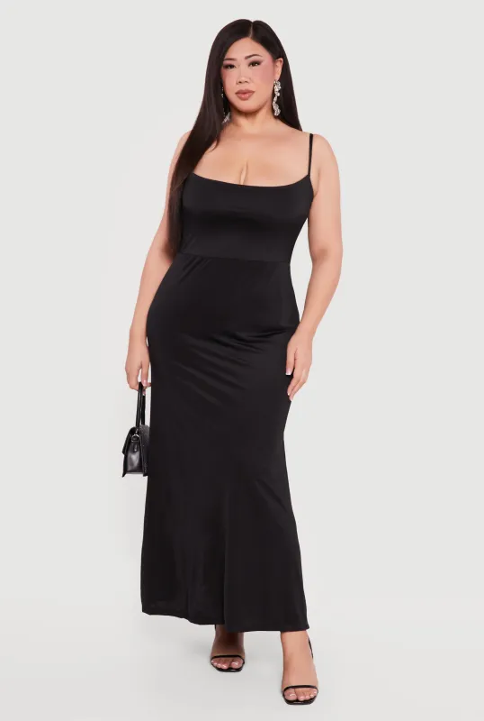 Plus Size Caged Back Cami Maxi Dress sold by Rainbow