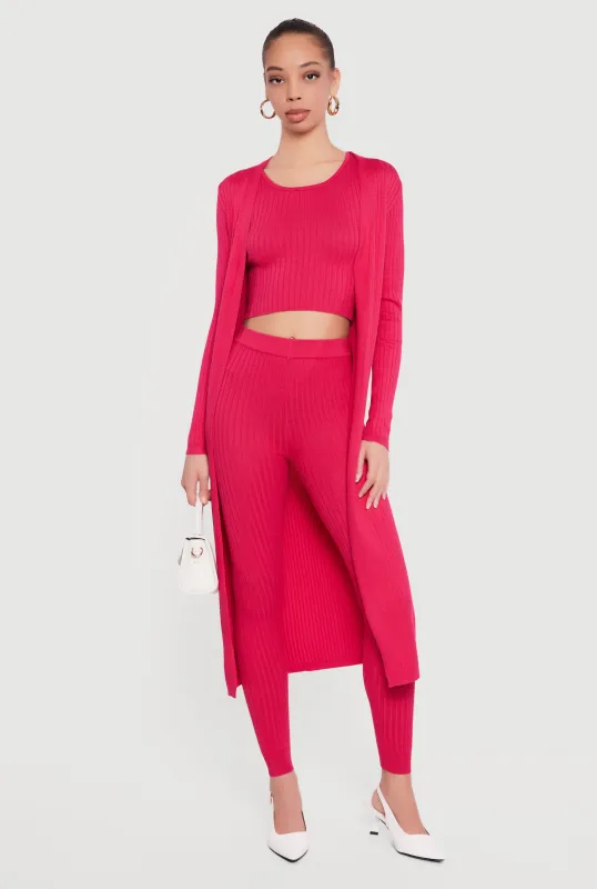 Daisy Ribbed Knit Open Front Duster sold by Rainbow