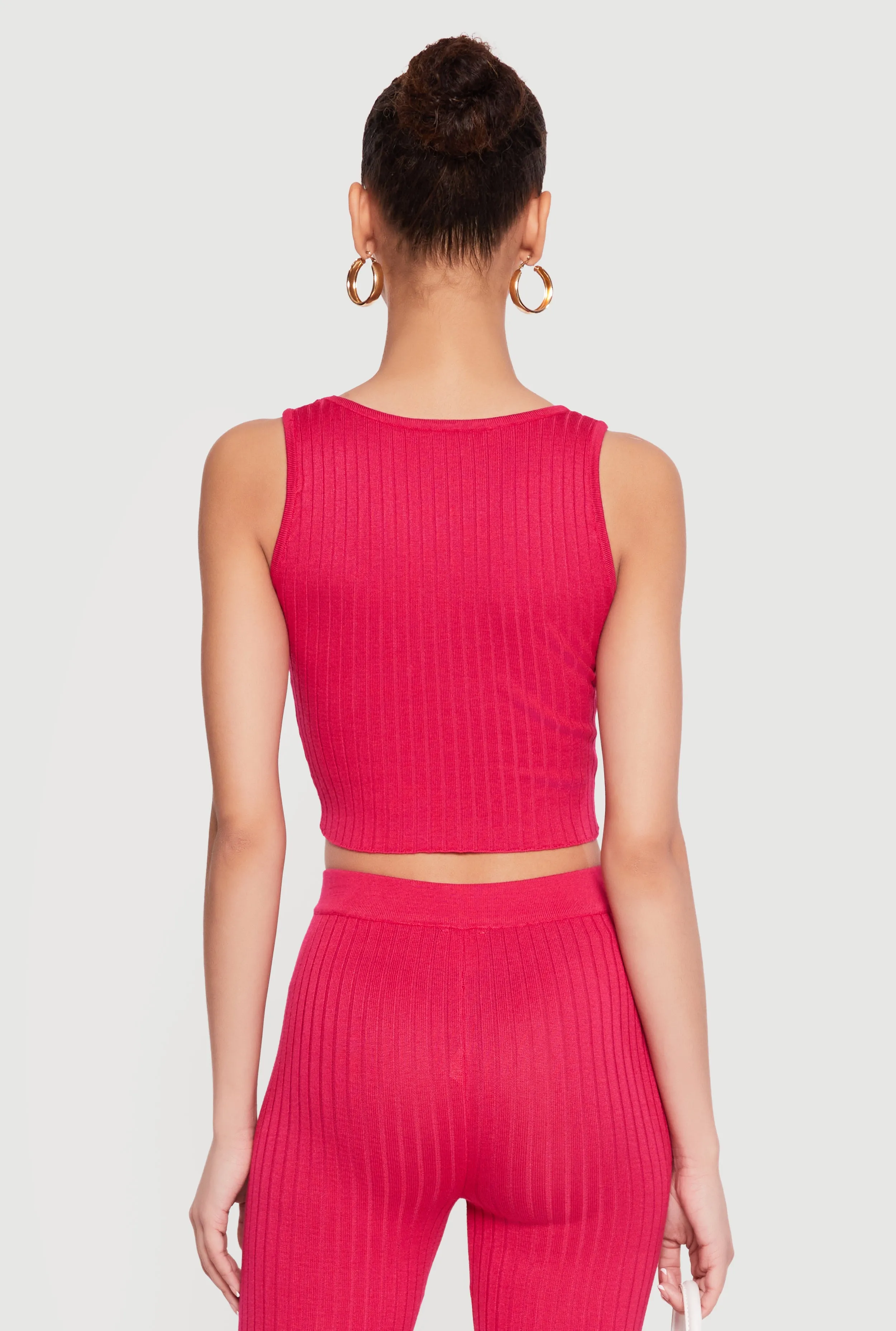 Daisy Ribbed Knit Cropped Tank Top sold by Rainbow product image thumbnail 5