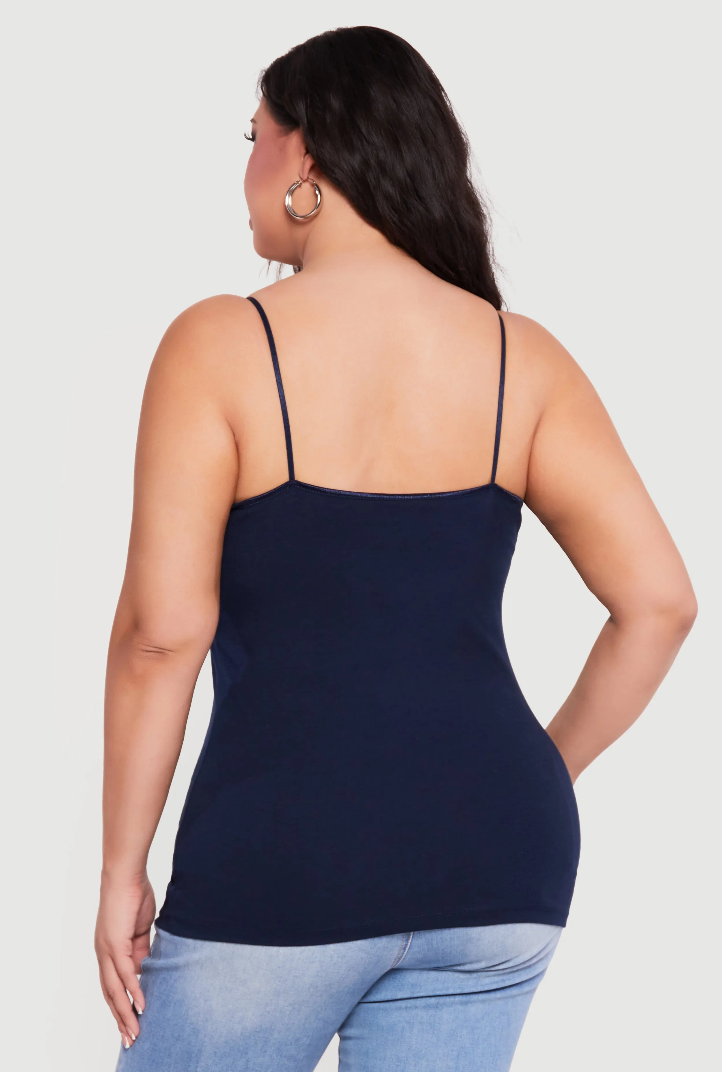 Plus Size Basic Scoop Neck Cami with Shelf Bra sold by Rainbow product image thumbnail 5