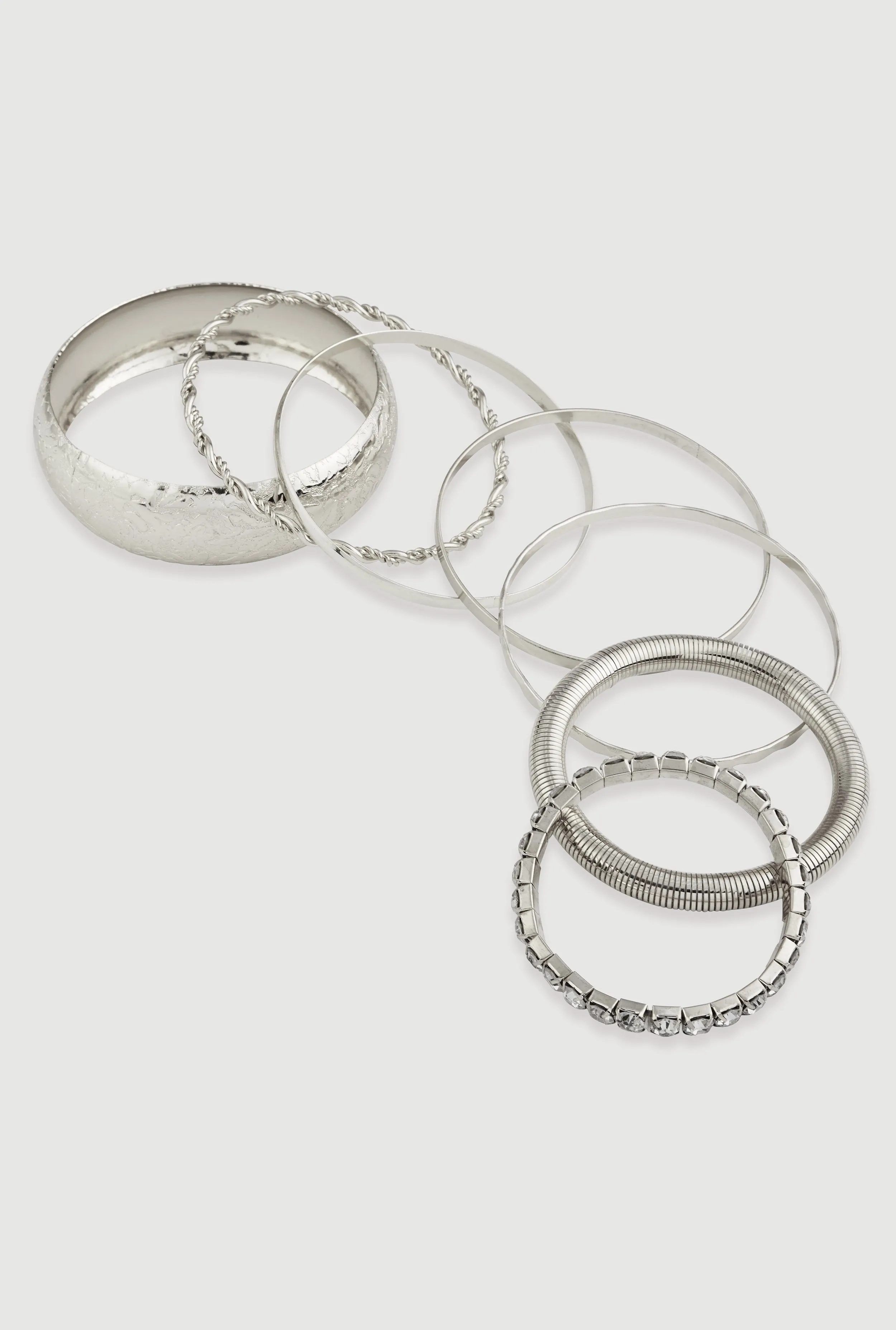 Assorted Metallic Stretch Bracelets and Bangles Set of 7 sold by Rainbow product image thumbnail 3