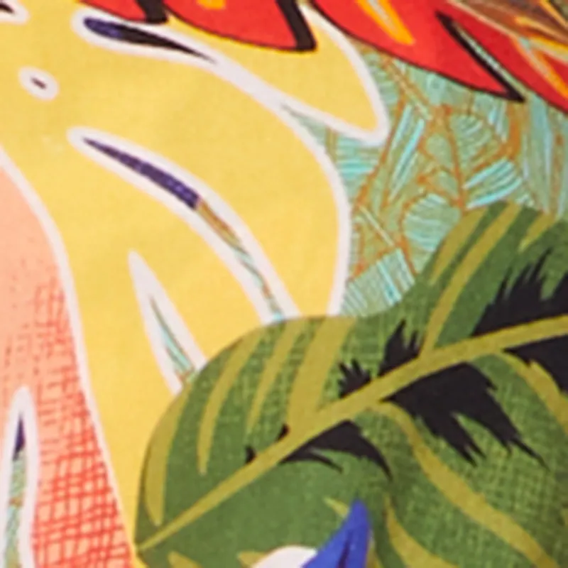 Plus Size Tropical Floral Drawstring Waist Wide Leg Pants sold by Rainbow product image thumbnail 4