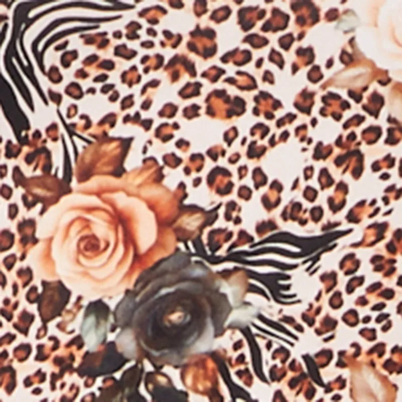 Plus Size Floral Animal Print Side Slit Cut Out Detail Dress sold by Rainbow product image thumbnail 4