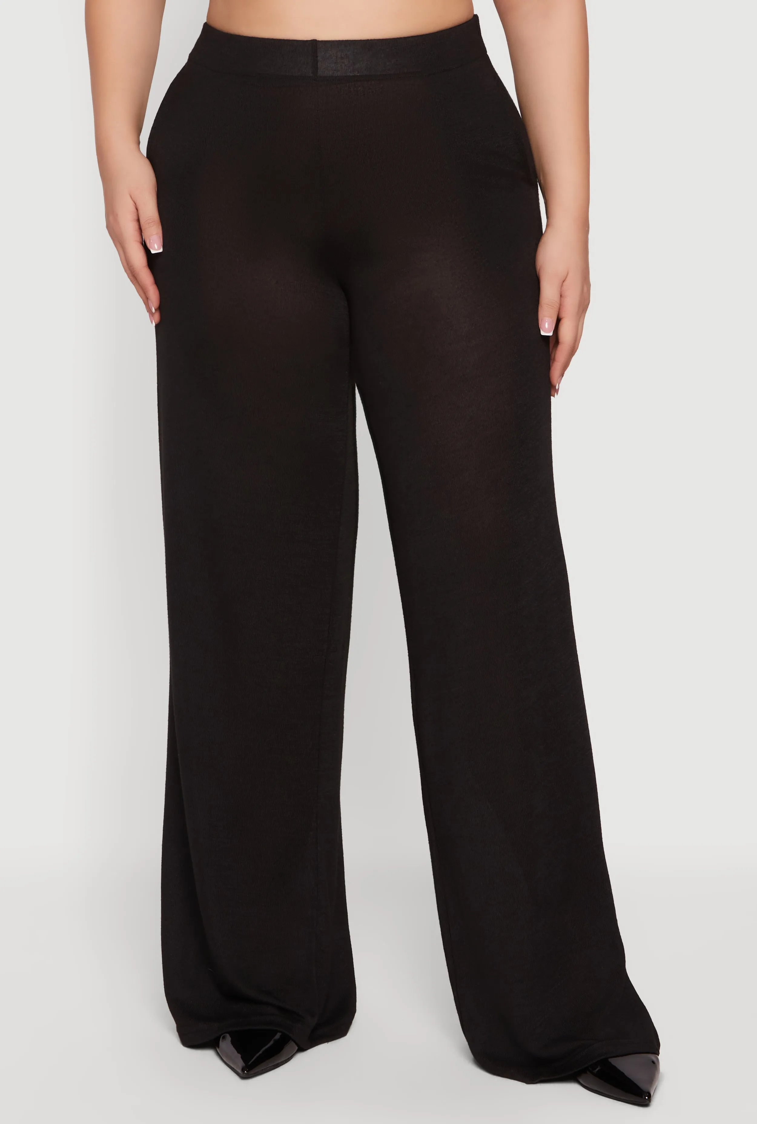 Plus Size High Waisted Wide Leg Pants sold by Rainbow product image thumbnail 3