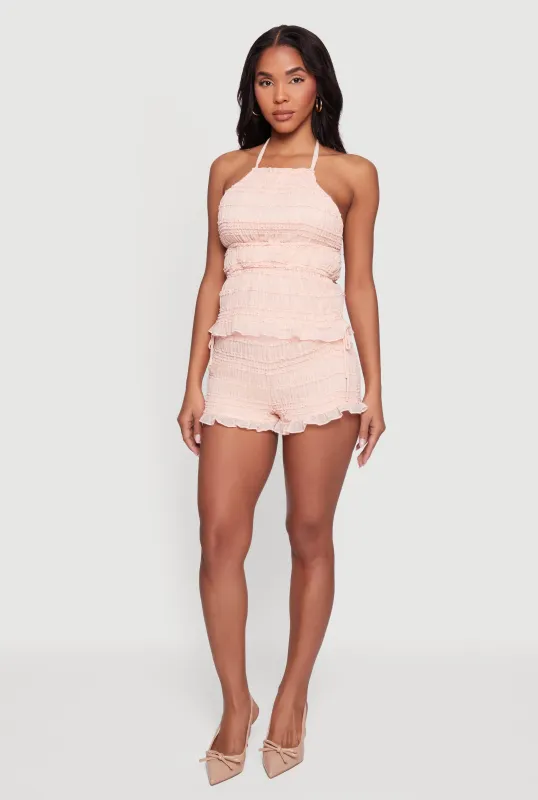 Mesh Ruffled Bloomer Shorts sold by Rainbow