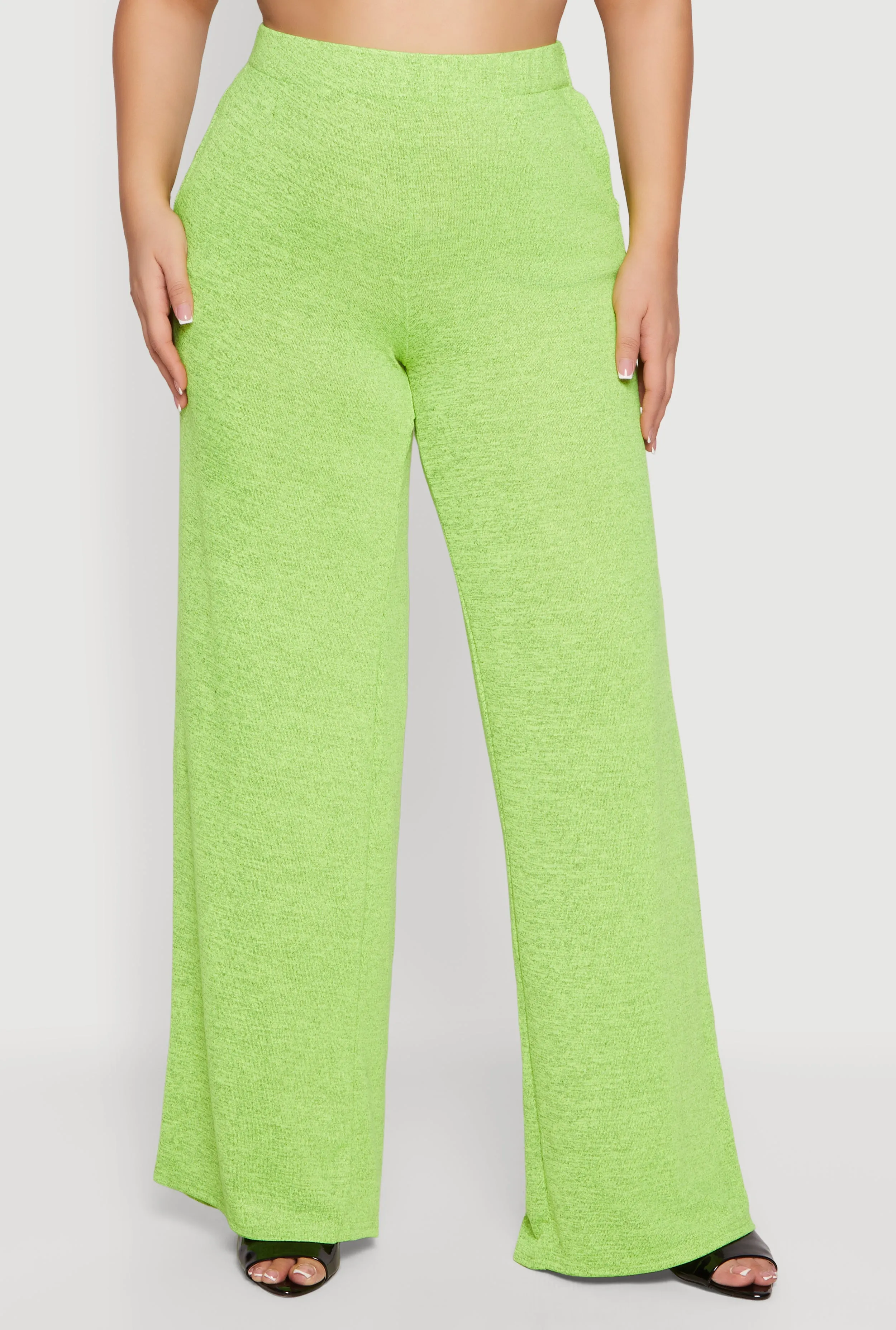 Plus Size High Waisted Wide Leg Pants sold by Rainbow product image thumbnail 3