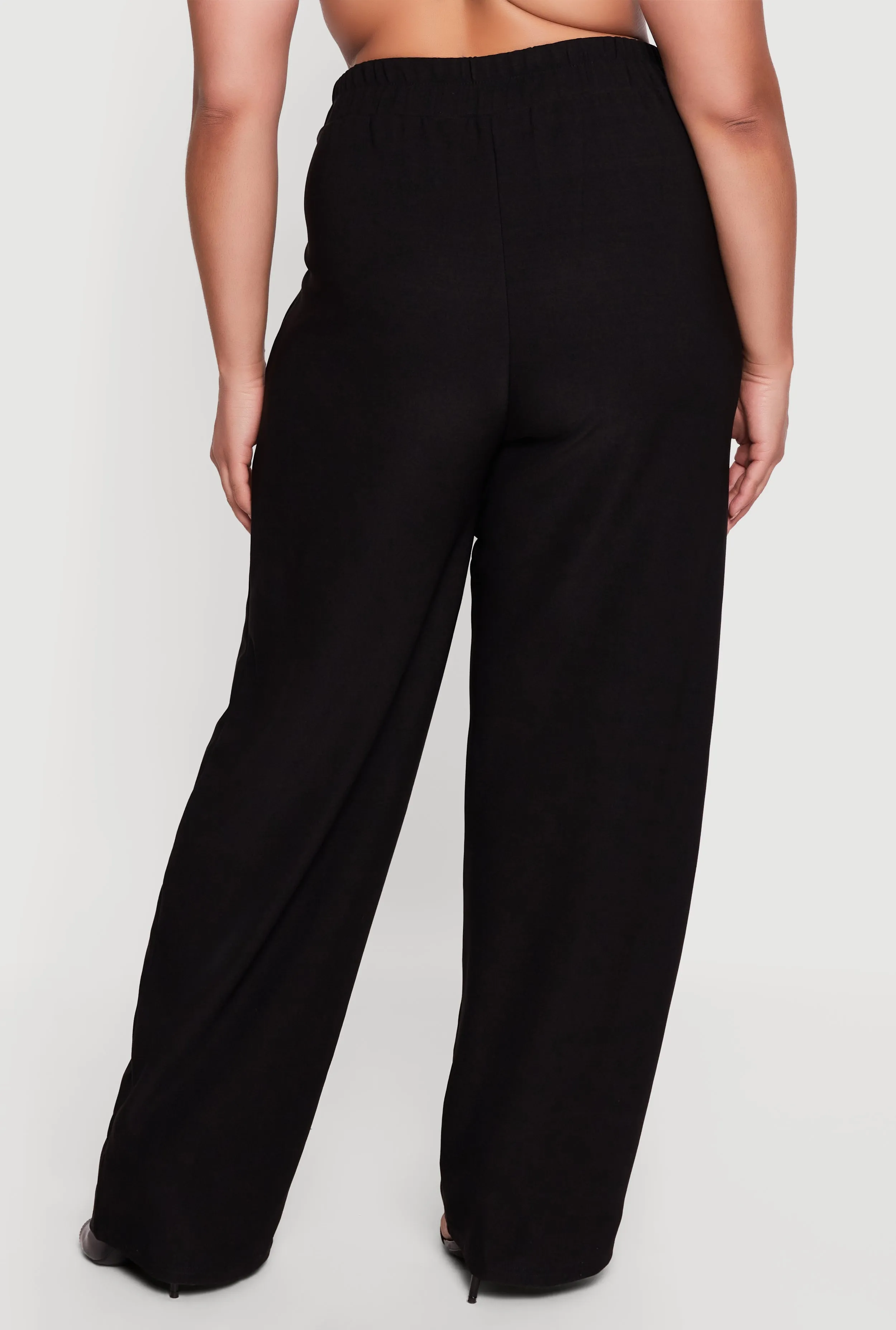 Plus Size High Waisted Pocket Wide Leg Dress Pants sold by Rainbow product image thumbnail 5
