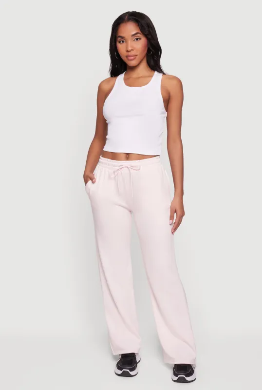 High Waisted Sweatpants with Drawstring Waist sold by Rainbow