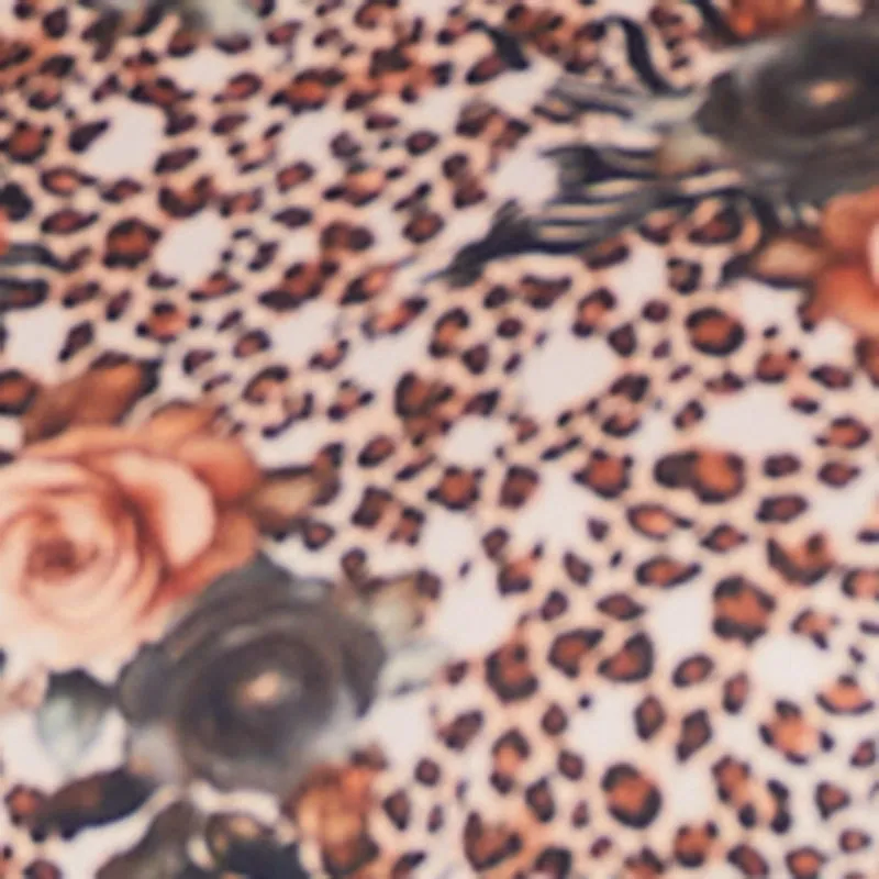 Floral Animal Print Side Slit Cut Out Detail Dress sold by Rainbow product image thumbnail 4